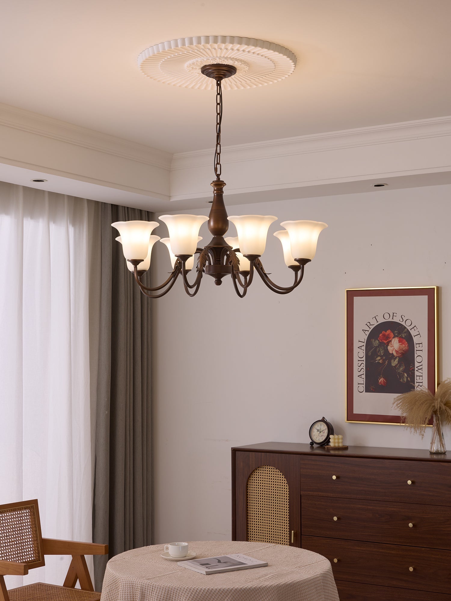 Uveleth Traditional Elegance Glass Chandelier - Letslighting