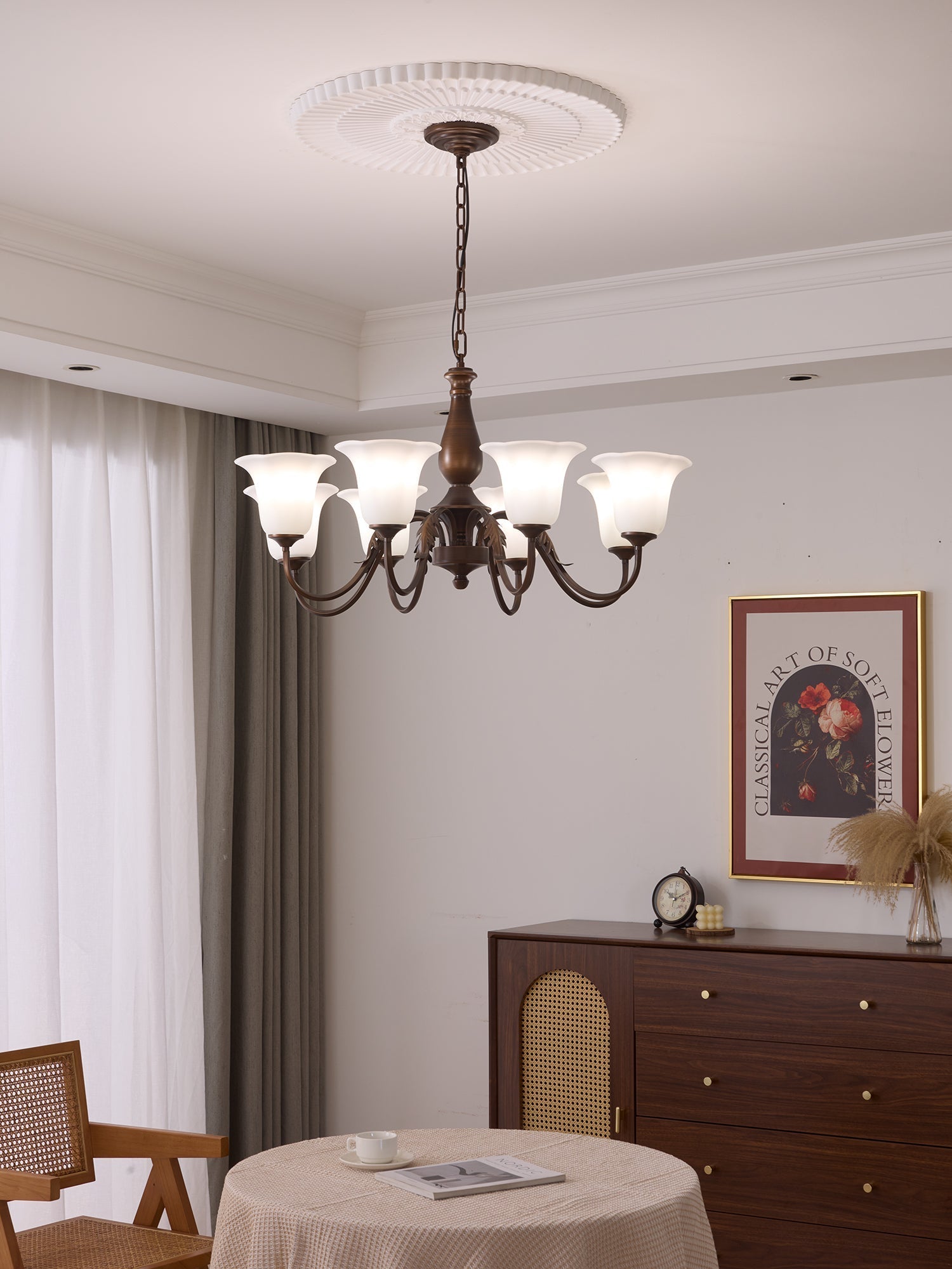 Uveleth Traditional Elegance Glass Chandelier - Letslighting