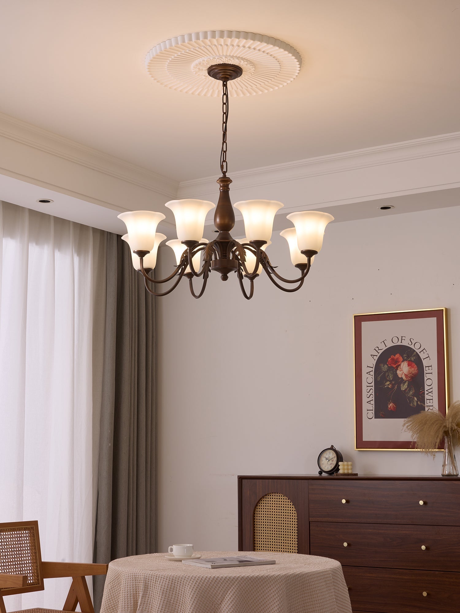 Uveleth Traditional Elegance Glass Chandelier - Letslighting