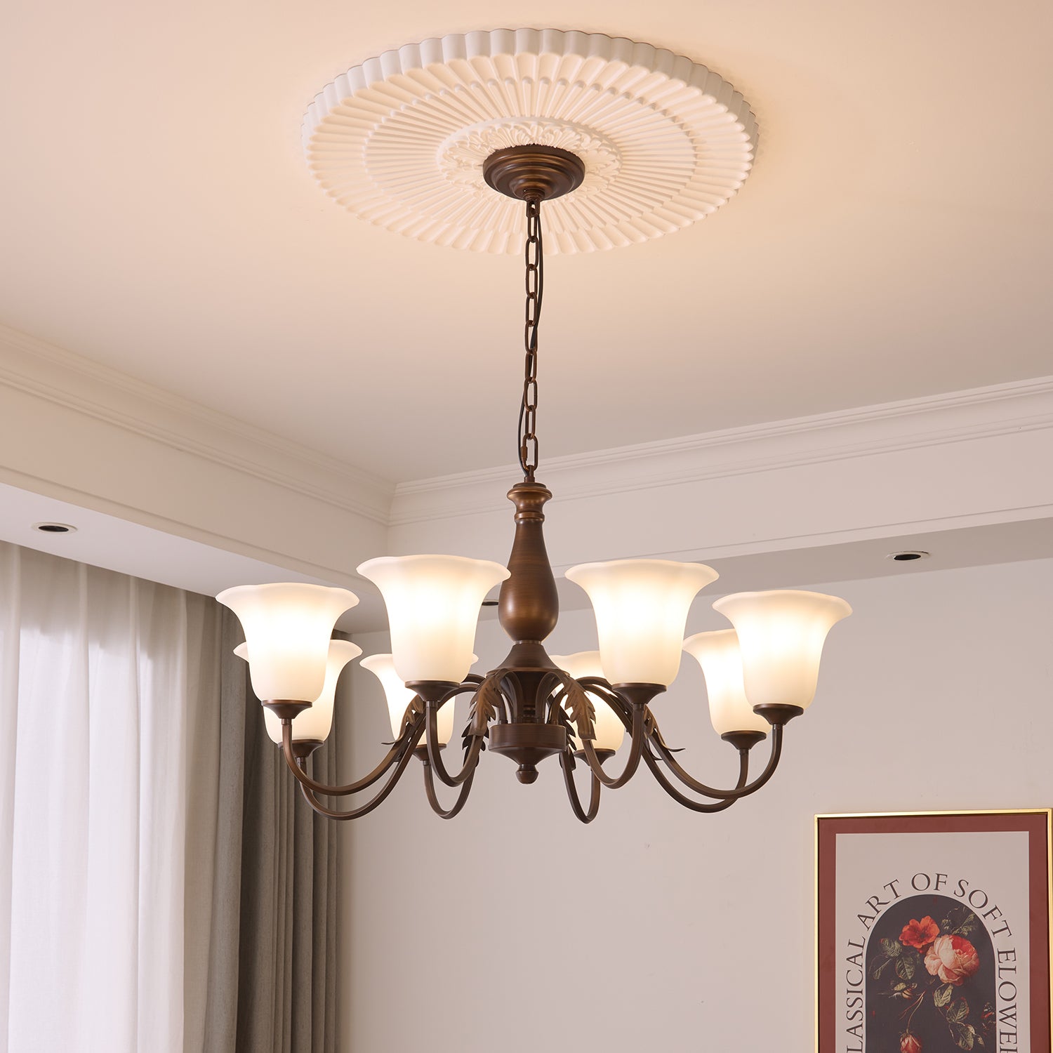 Uveleth Traditional Elegance Glass Chandelier - Letslighting
