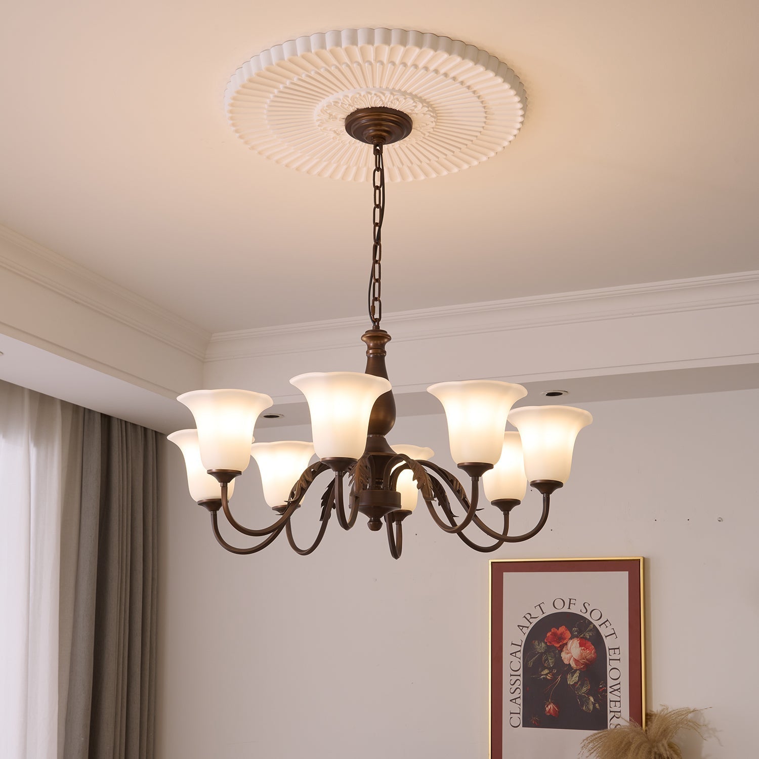 Uveleth Traditional Elegance Glass Chandelier - Letslighting