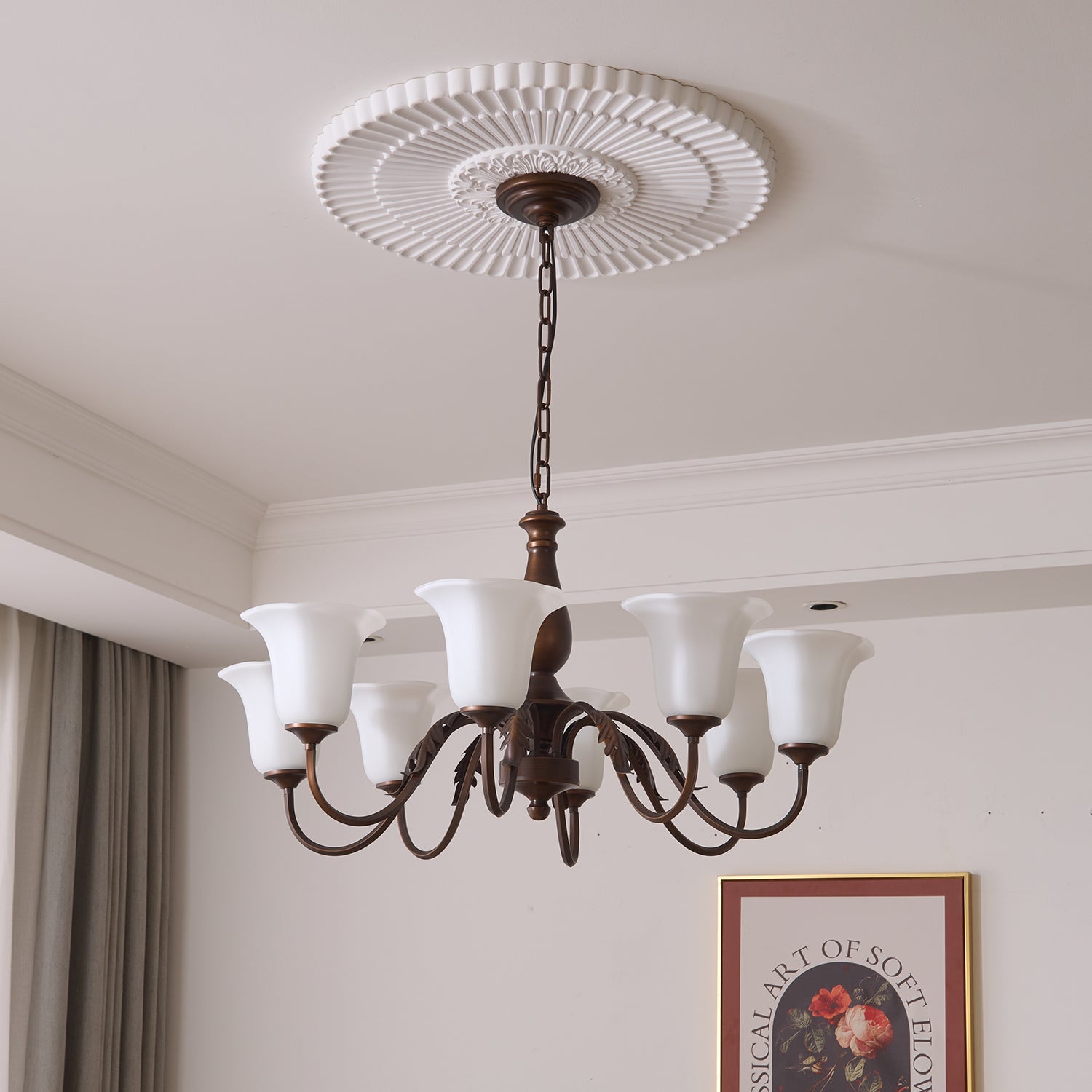 Uveleth Traditional Elegance Glass Chandelier - Letslighting