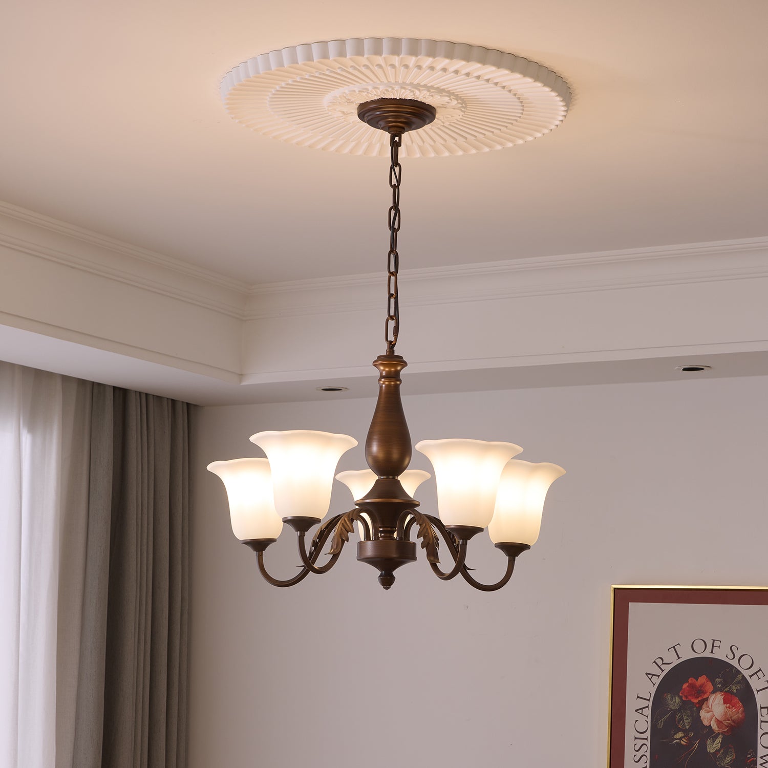 Uveleth Traditional Elegance Glass Chandelier - Letslighting