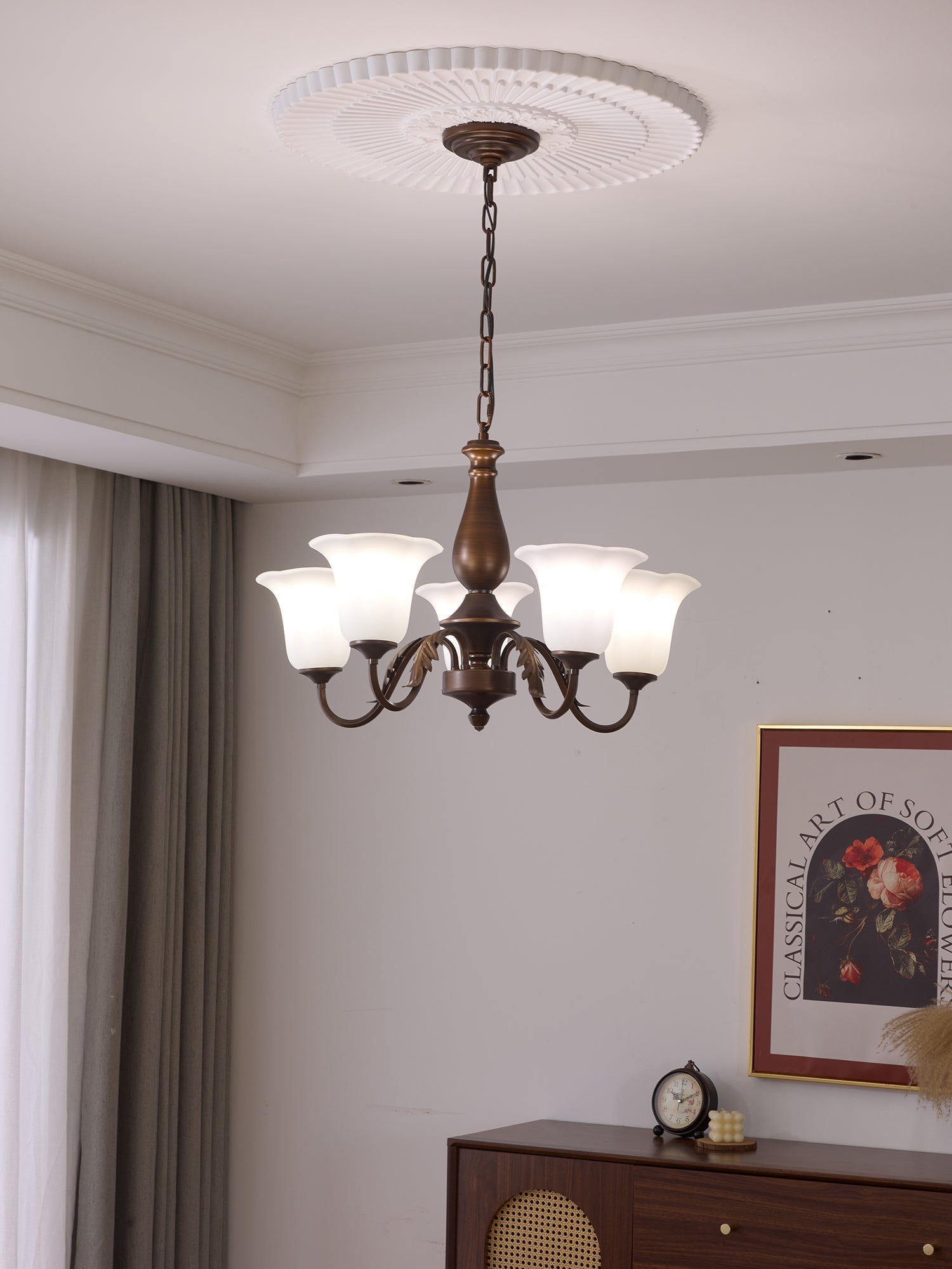 Uveleth Traditional Elegance Glass Chandelier - Letslighting
