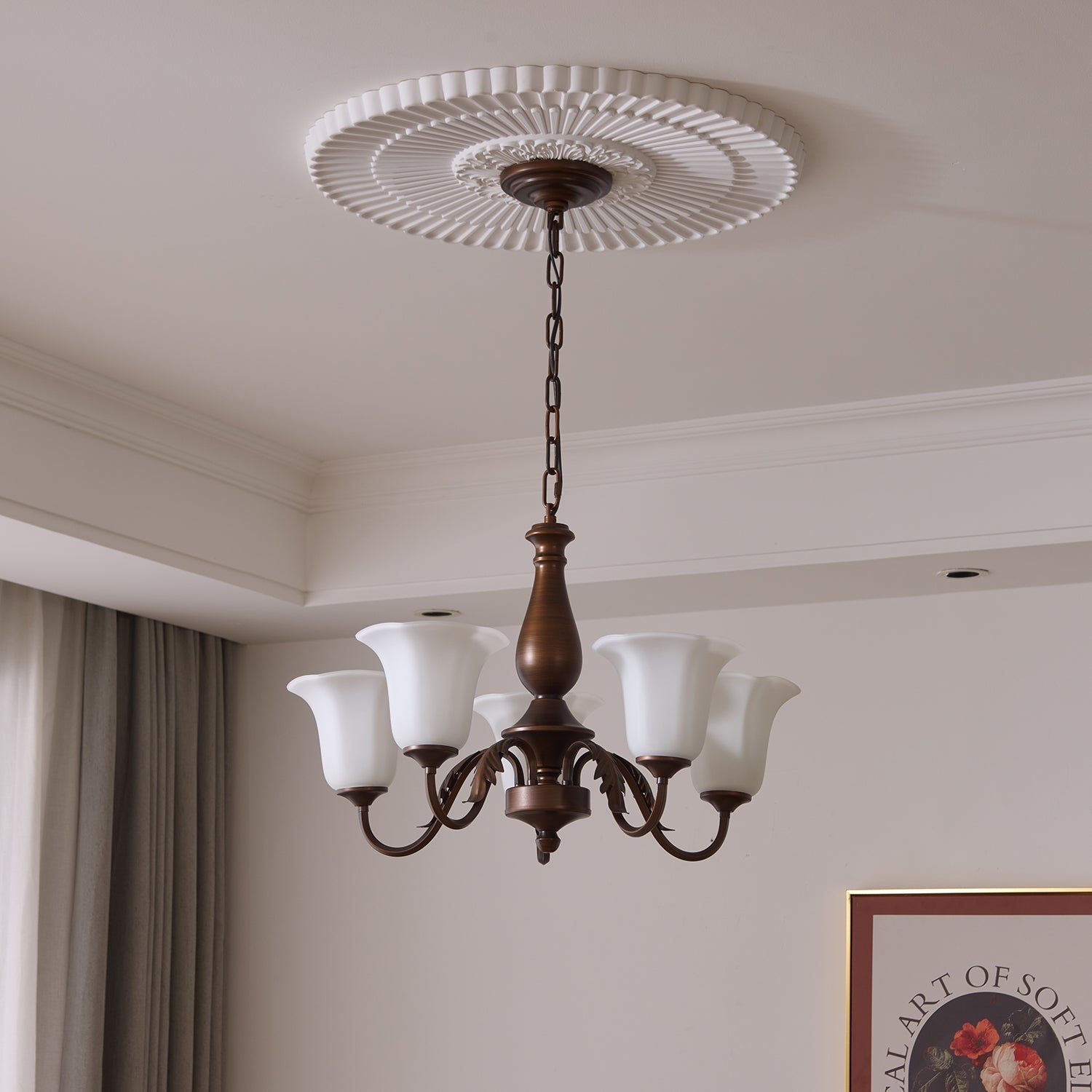 Uveleth Traditional Elegance Glass Chandelier - Letslighting