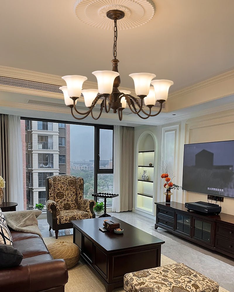 Uveleth Traditional Elegance Glass Chandelier - Letslighting
