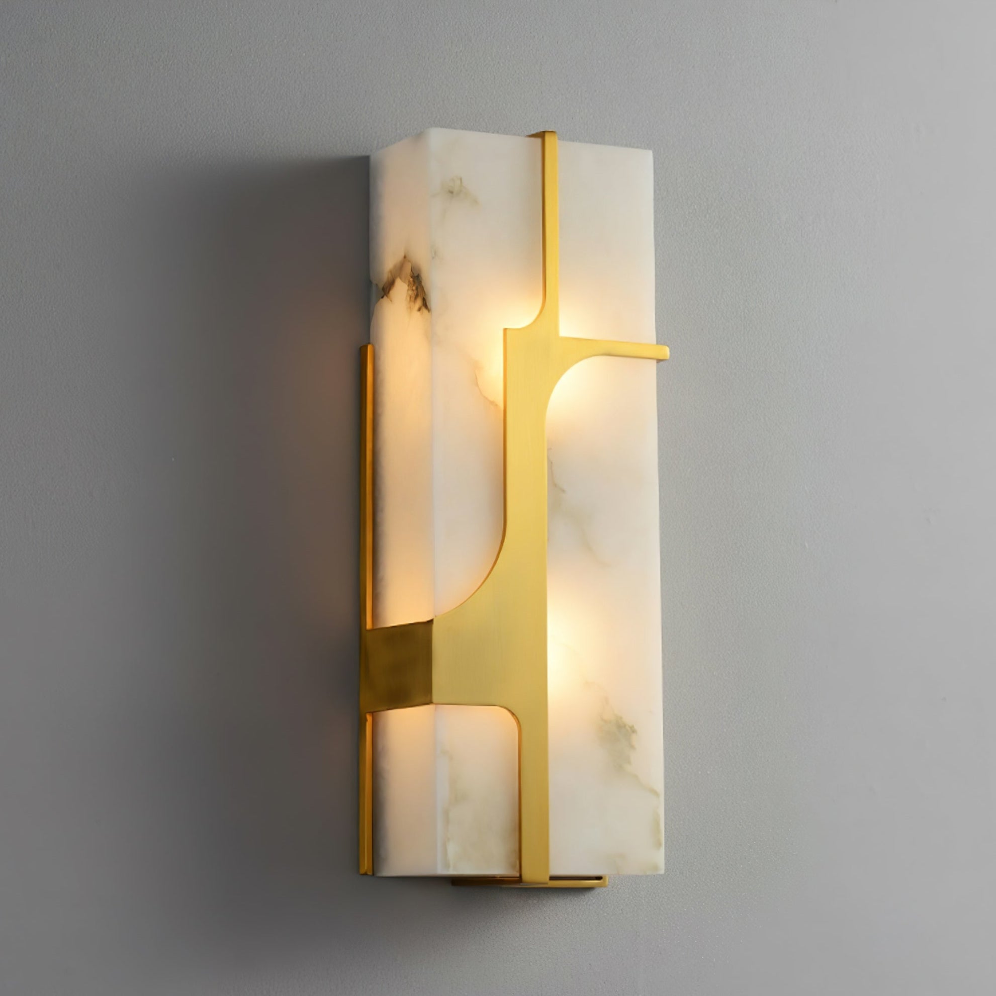 Ocarionis Geometric Alabaster Wall Light
