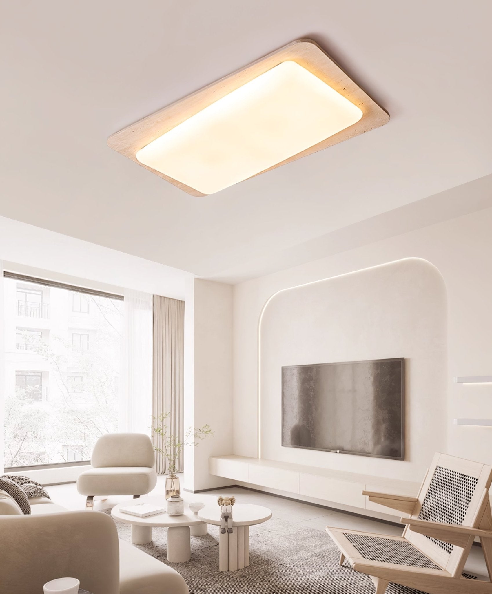 Aurilith Travertine Ceiling Light - Letslighting