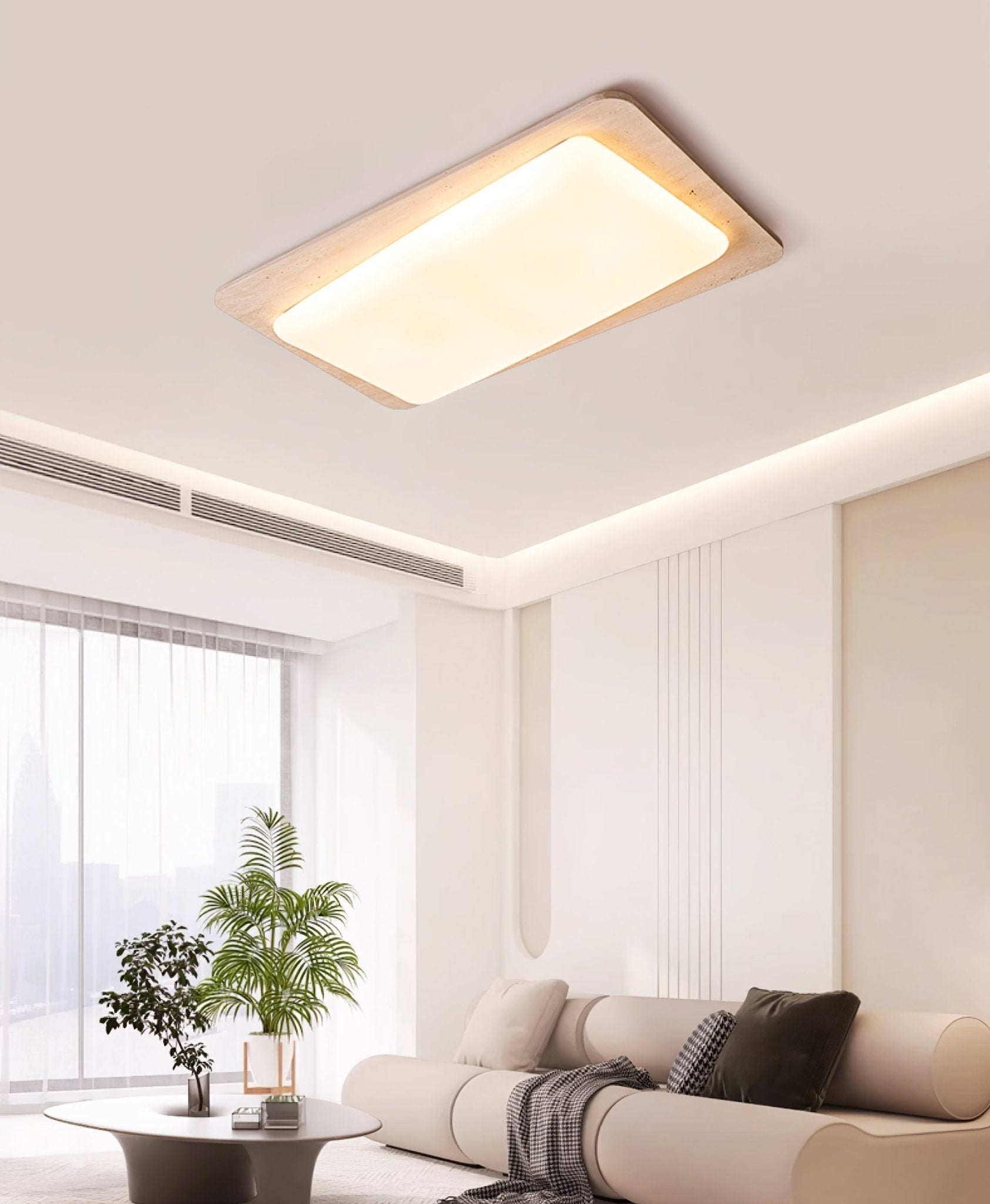 Aurilith Travertine Ceiling Light - Letslighting