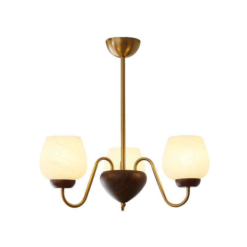 Sytheiel Premium Elegance Wood Glass Chandelier - Letslighting