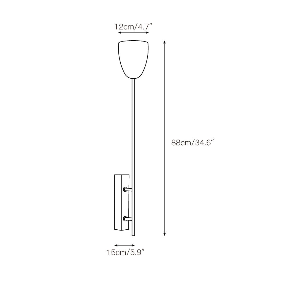 Kvennuvyo Modern Minimalist Walnut Wood Wall Lamp - Letslighting