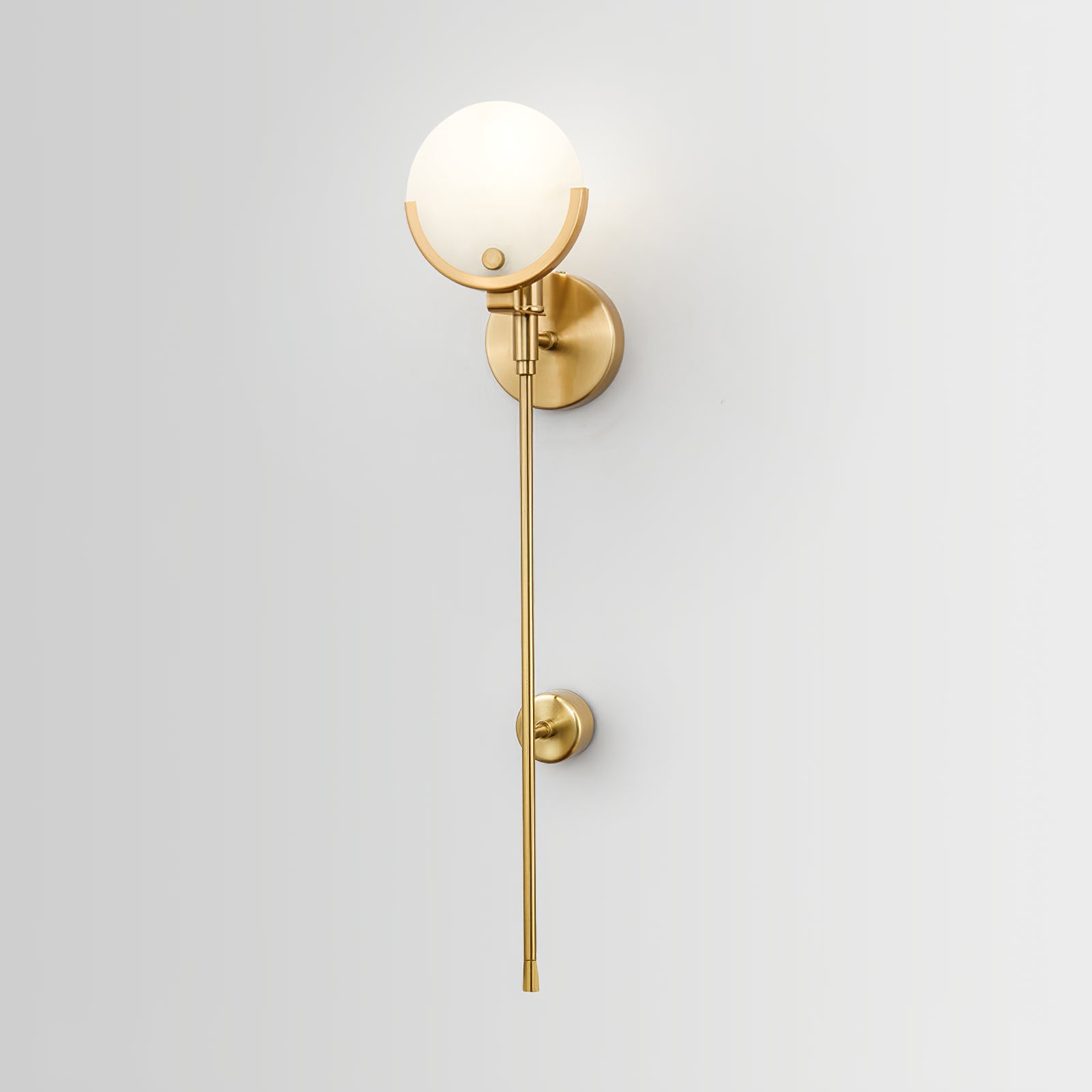 Kristy Brass Sconce Alabaster