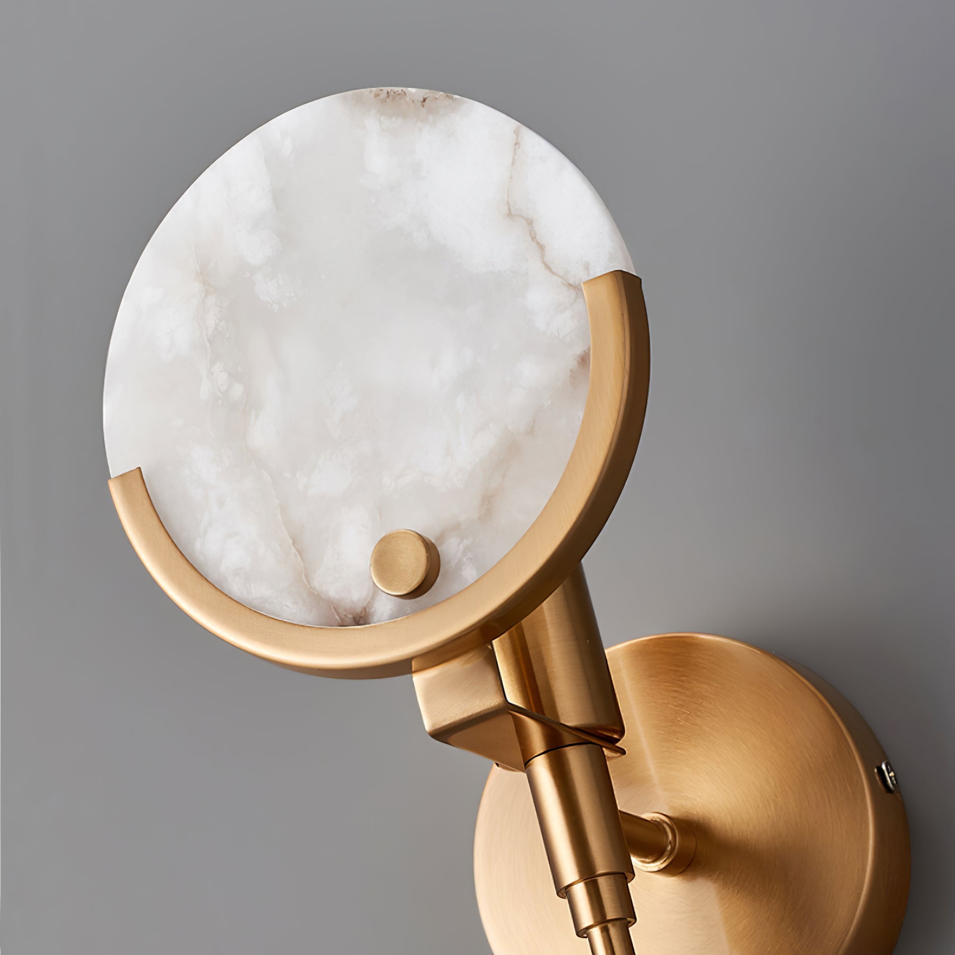 Kristy Brass Sconce Alabaster