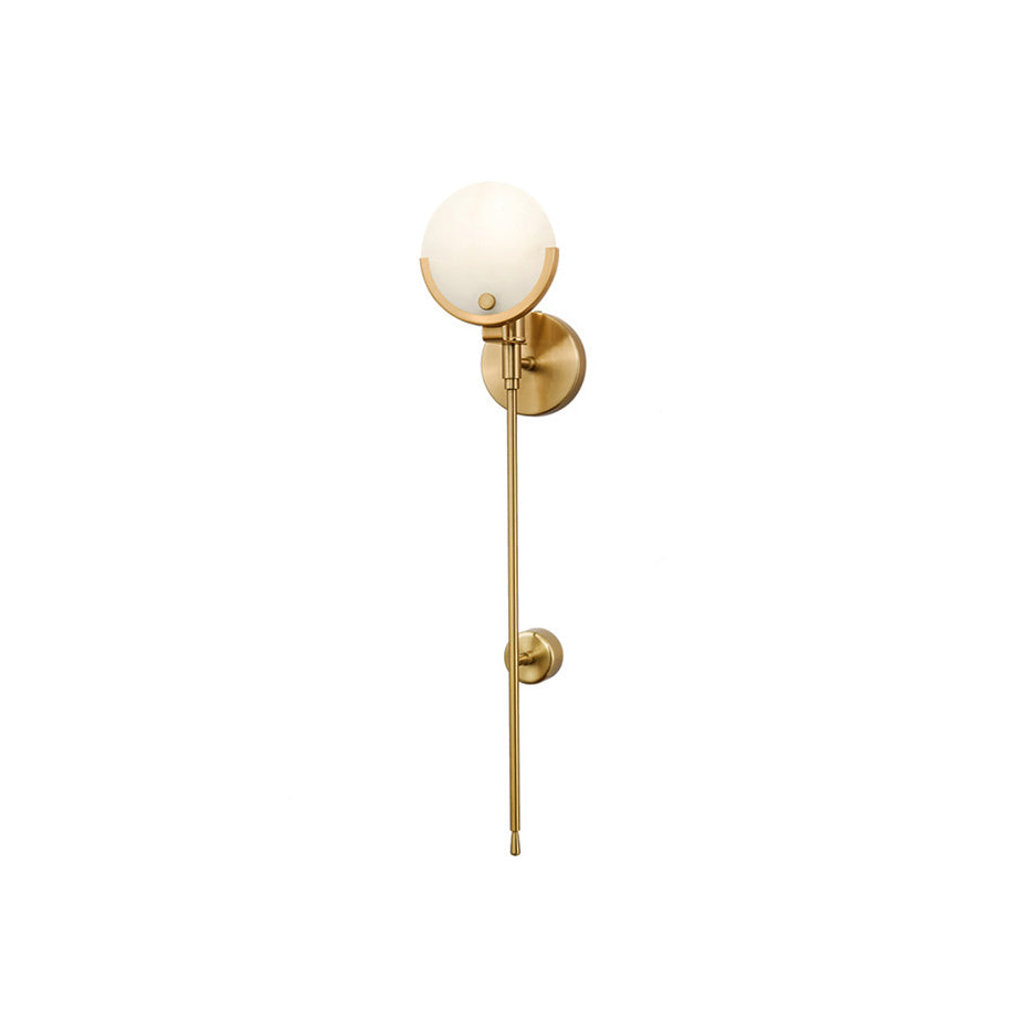 Kristy Brass Sconce Alabaster