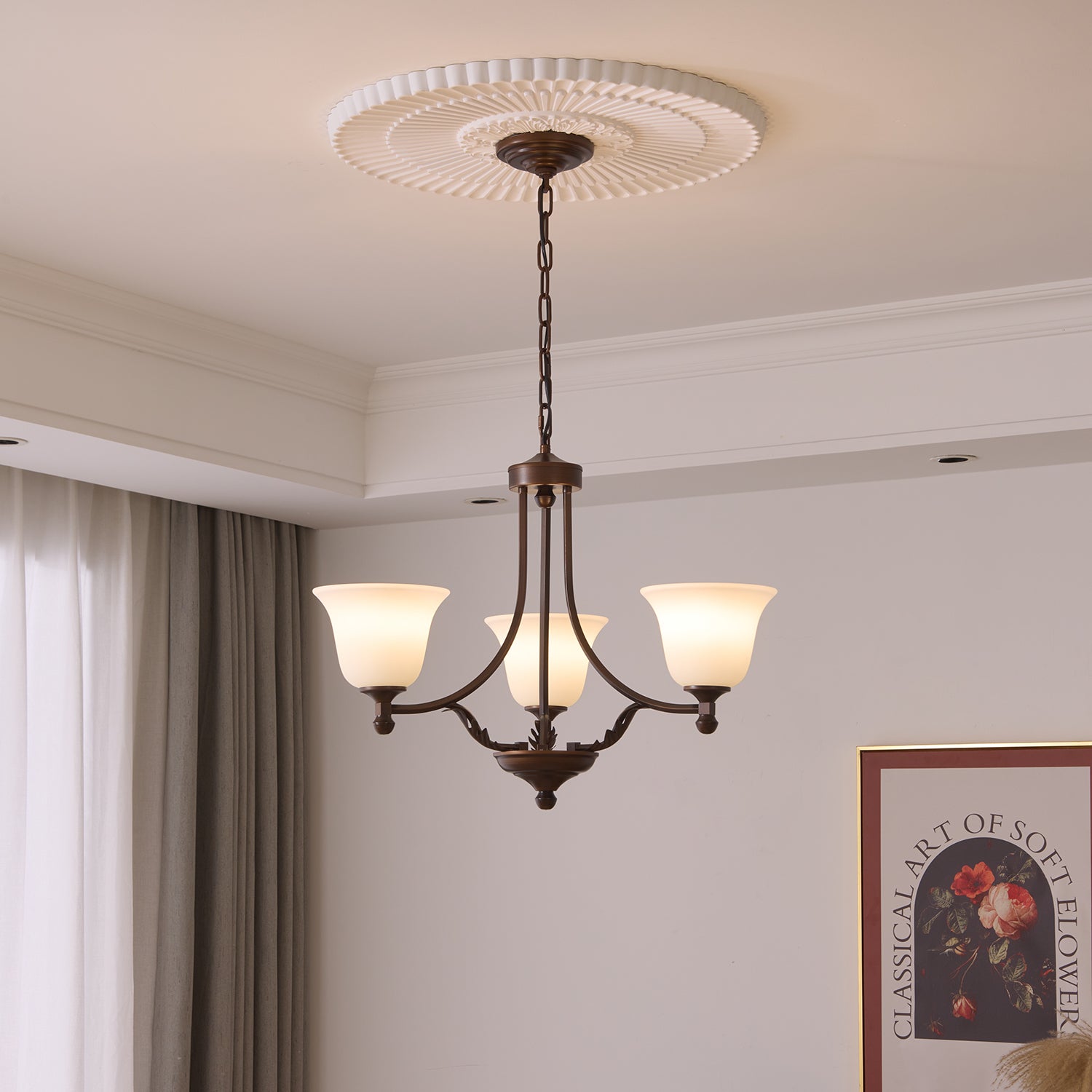 Elorira Traditional Elegance Bloom Glass Chandelier - Letslighting