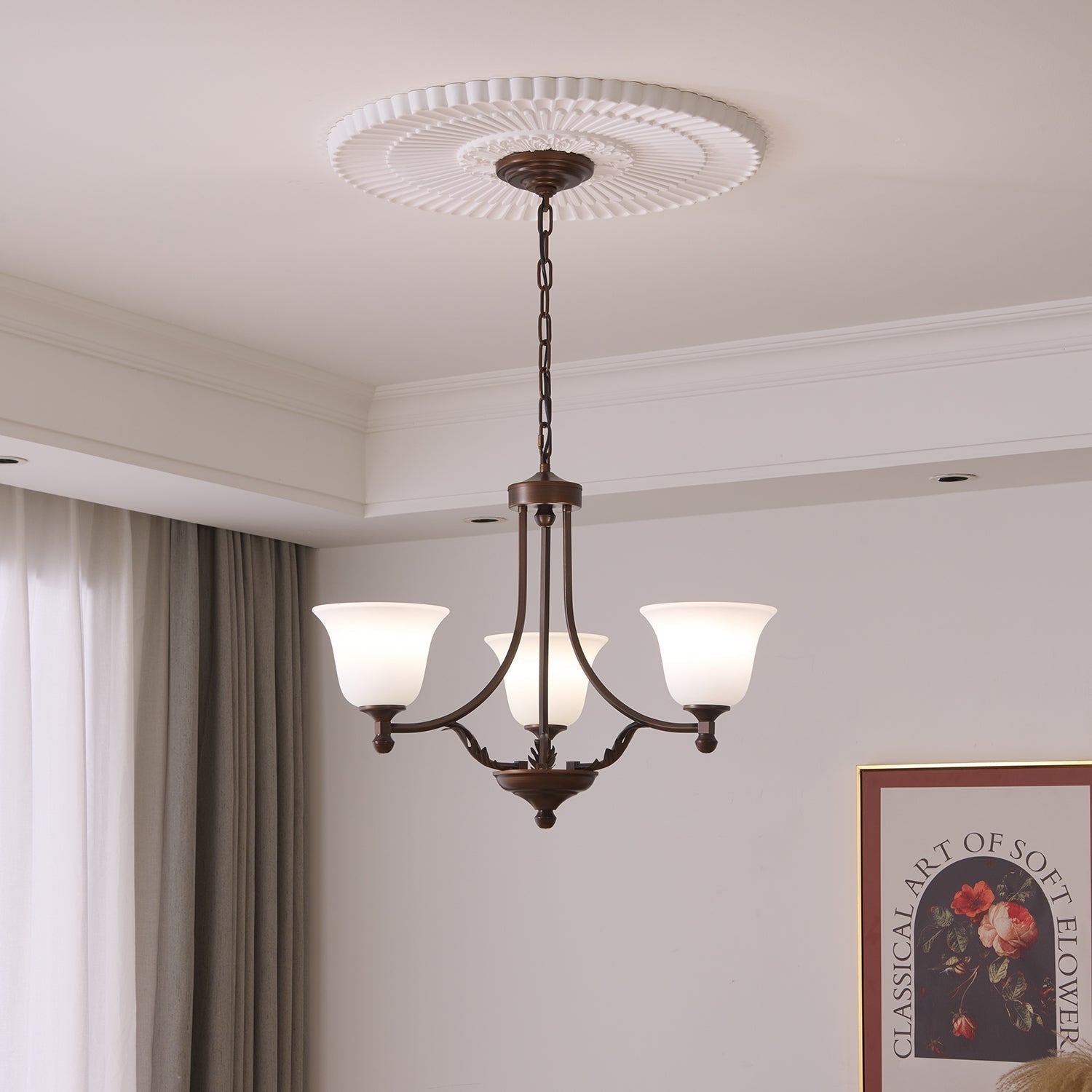 Elorira Traditional Elegance Bloom Glass Chandelier - Letslighting