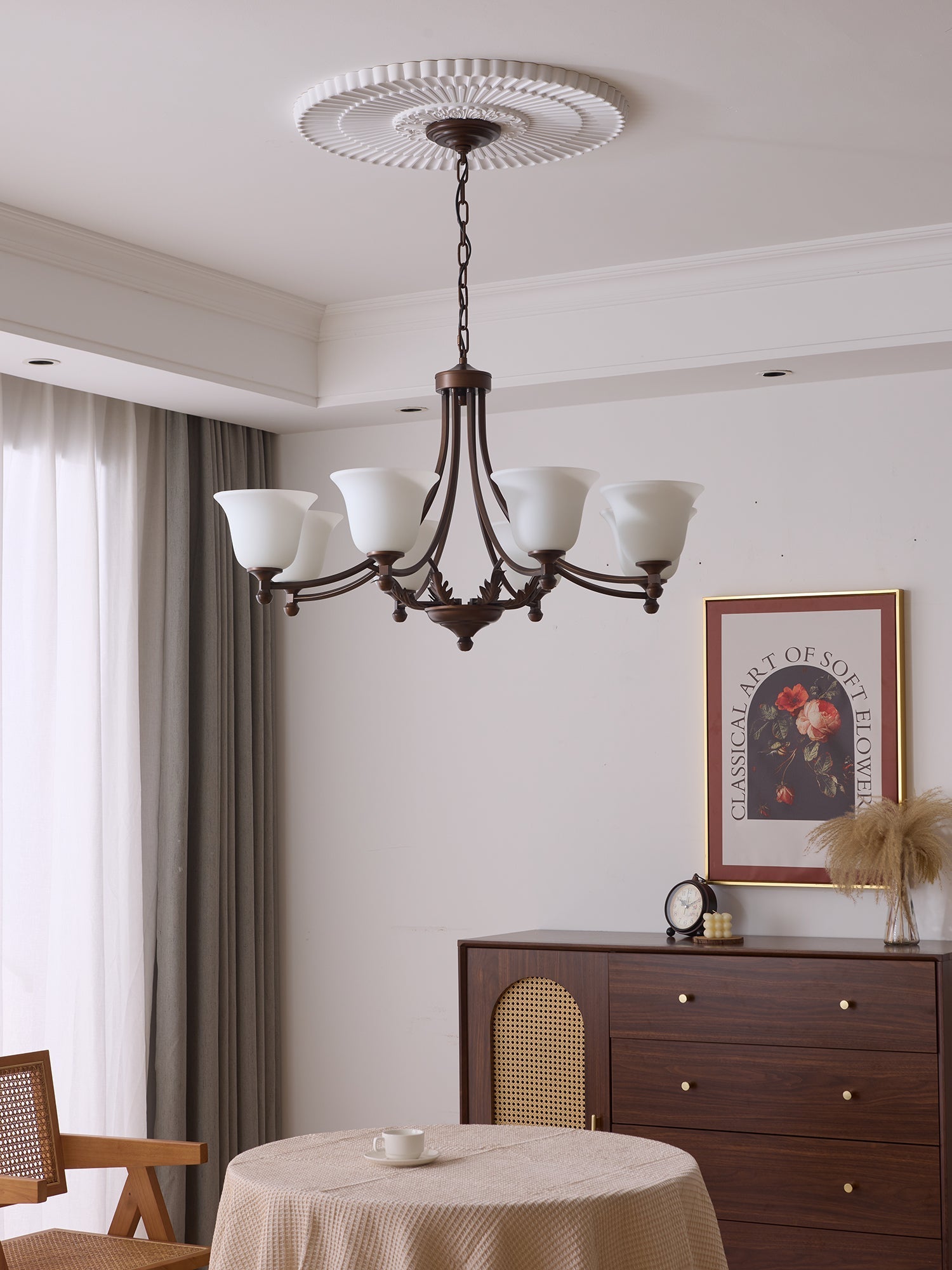 Elorira Traditional Elegance Bloom Glass Chandelier - Letslighting