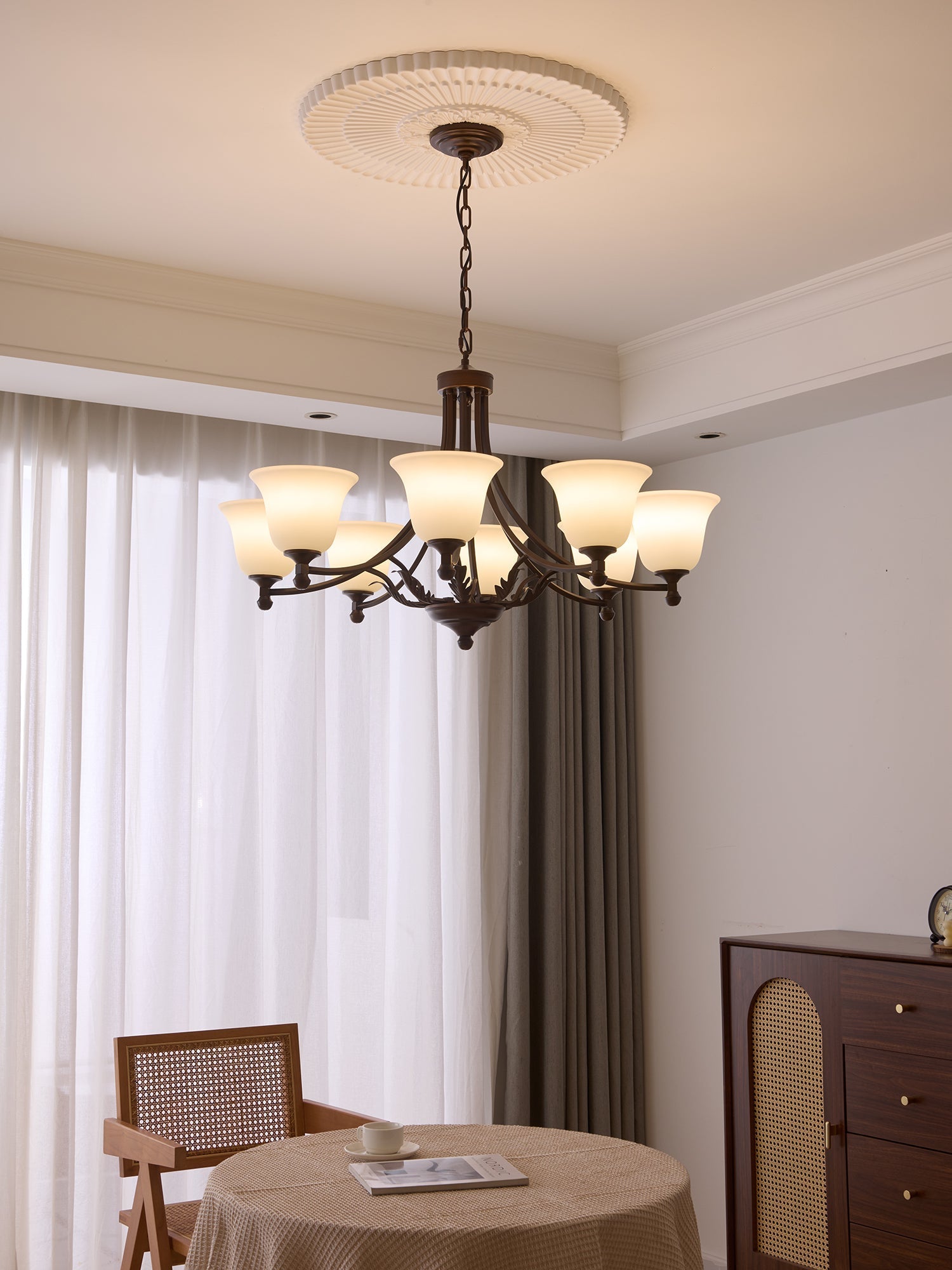 Elorira Traditional Elegance Bloom Glass Chandelier - Letslighting