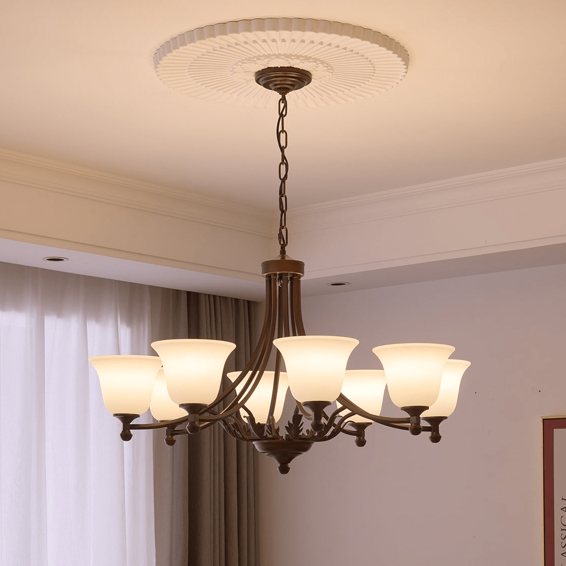 Elorira Traditional Elegance Bloom Glass Chandelier - Letslighting