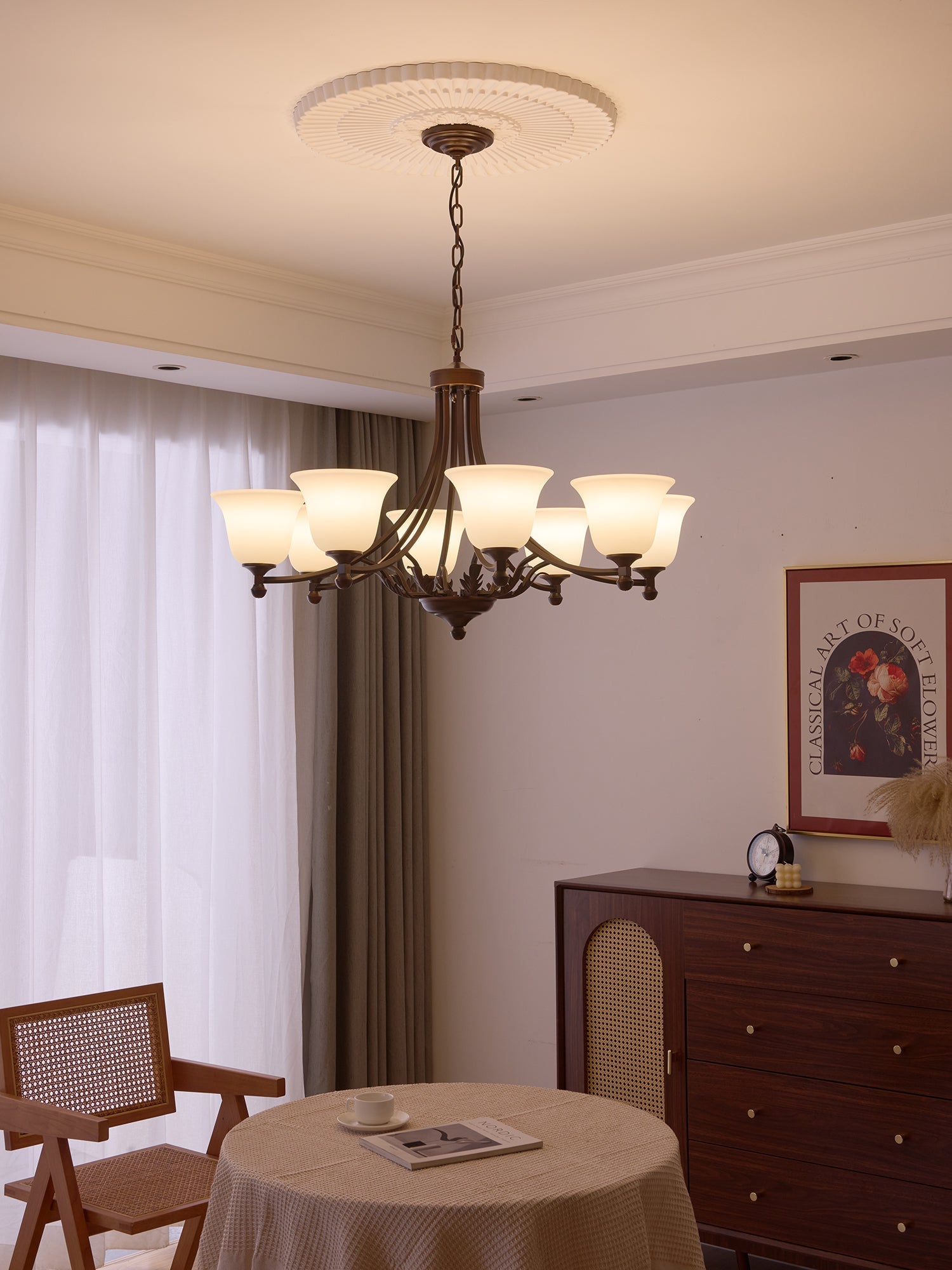 Elorira Traditional Elegance Bloom Glass Chandelier - Letslighting
