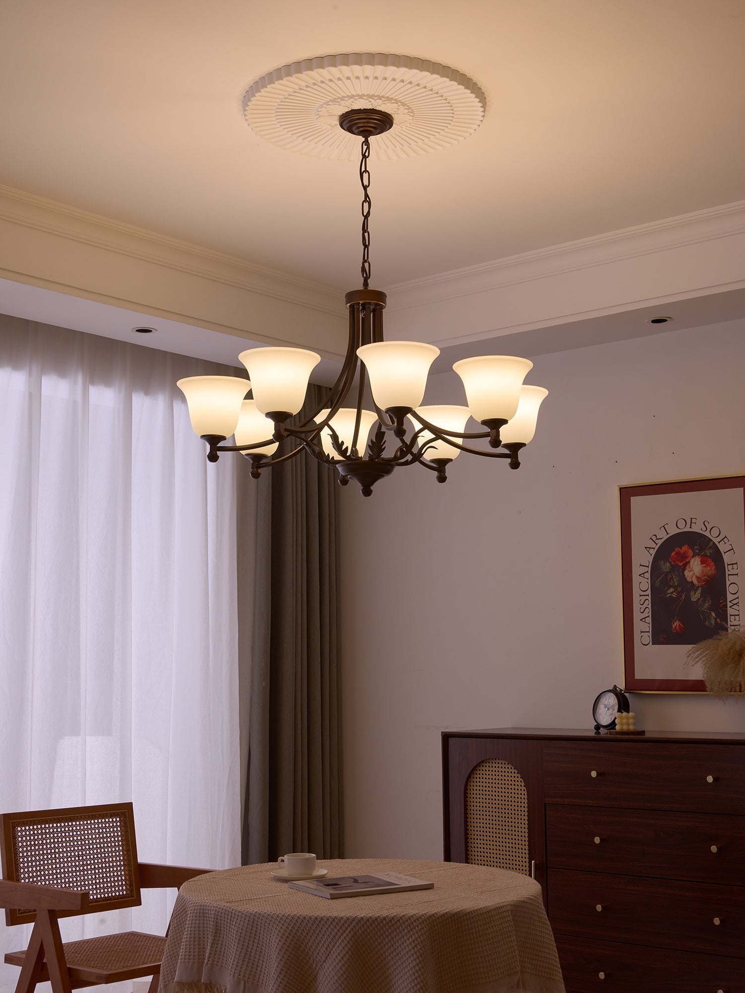 Elorira Traditional Elegance Bloom Glass Chandelier - Letslighting