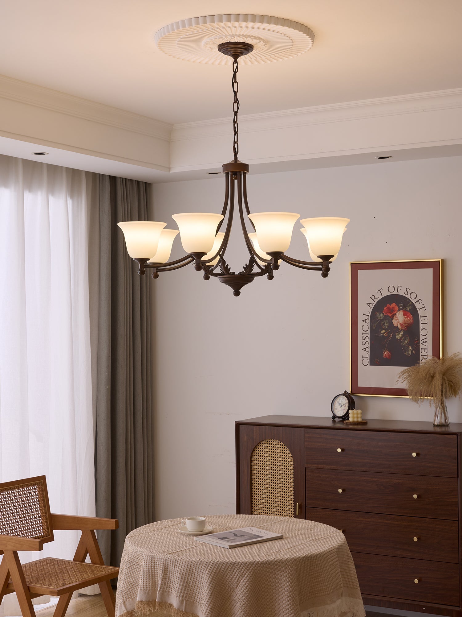 Elorira Traditional Elegance Bloom Glass Chandelier - Letslighting