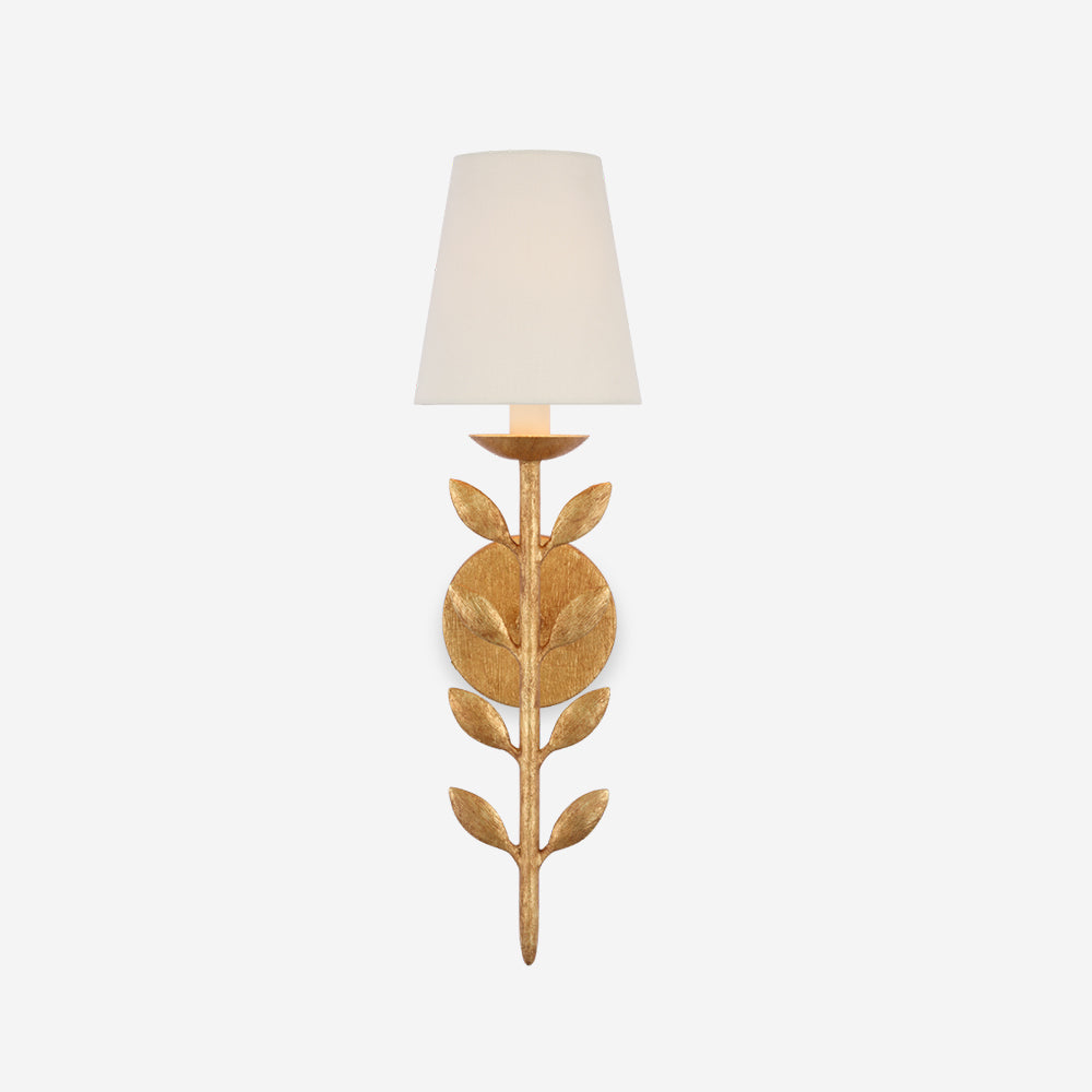 Evoque Gold Leaf Wall Sconce