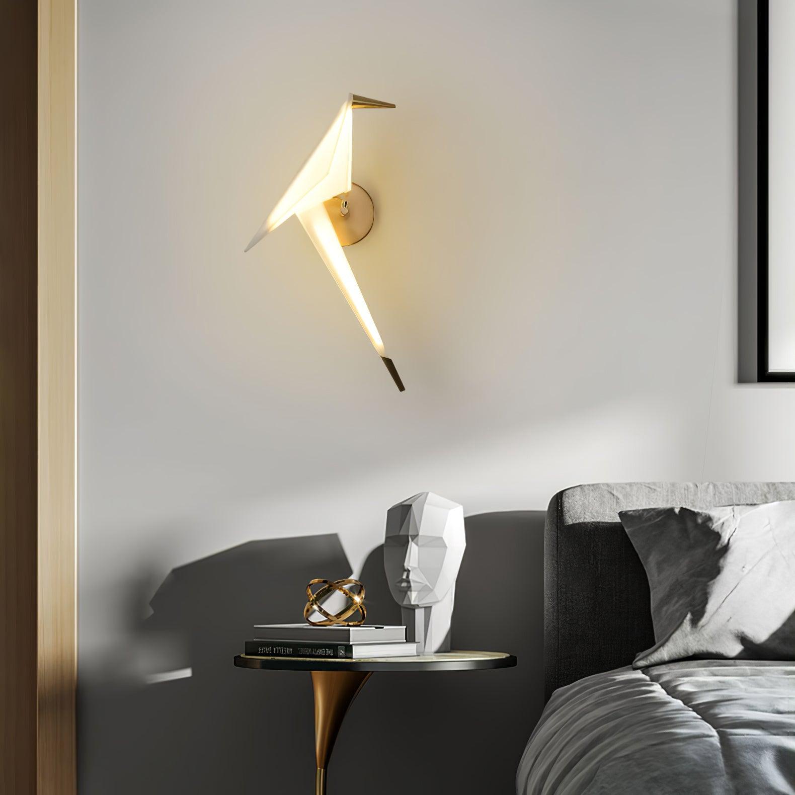 Cunorara Nordic Art Paper Crane Wall Lamp - Letslighting