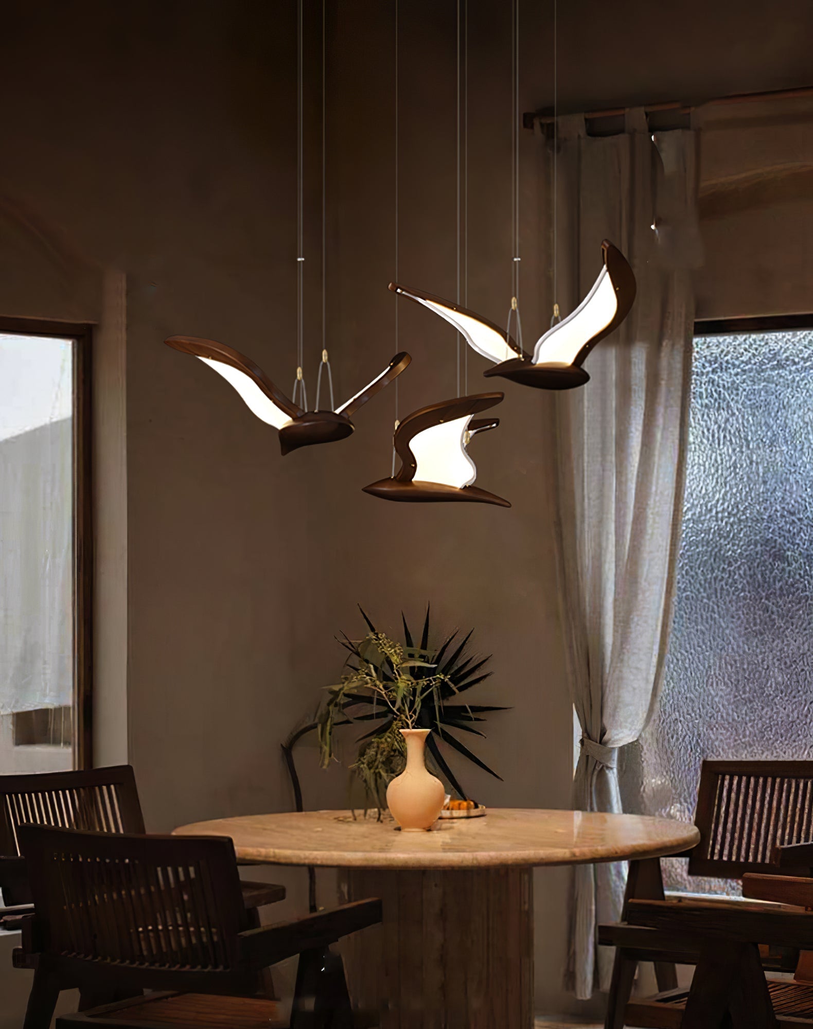Lyvynia Organic Wood Pendant Light - Letslighting