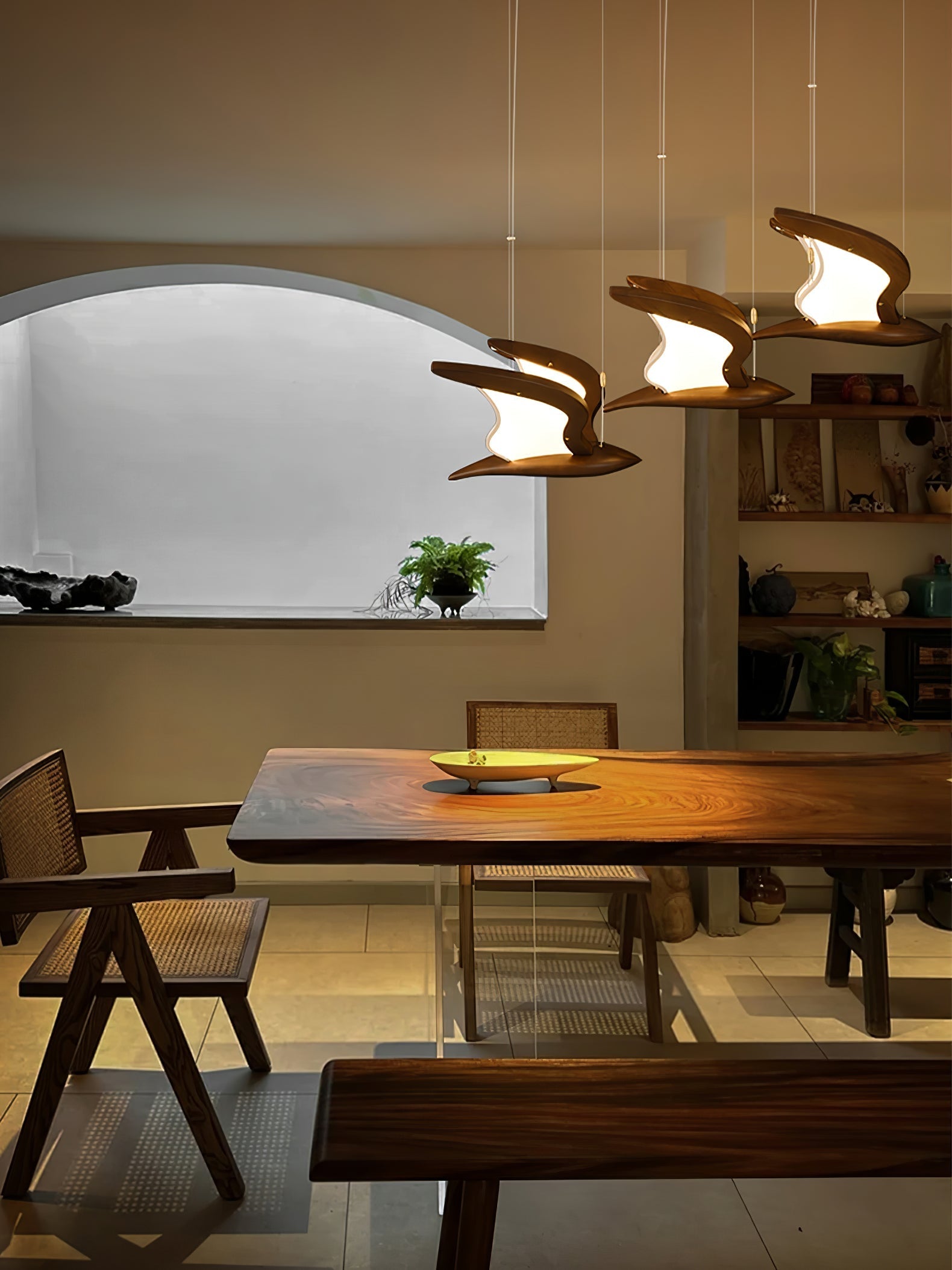Lyvynia Organic Wood Pendant Light - Letslighting