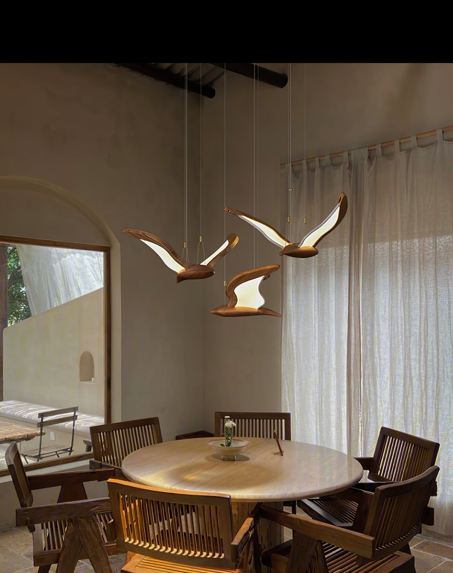 Lyvynia Organic Wood Pendant Light - Letslighting