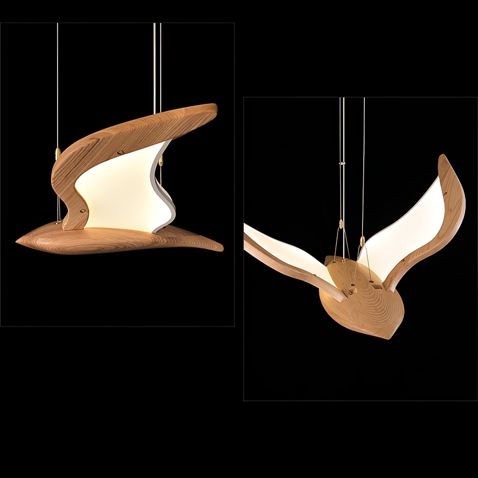 Lyvynia Organic Wood Pendant Light - Letslighting