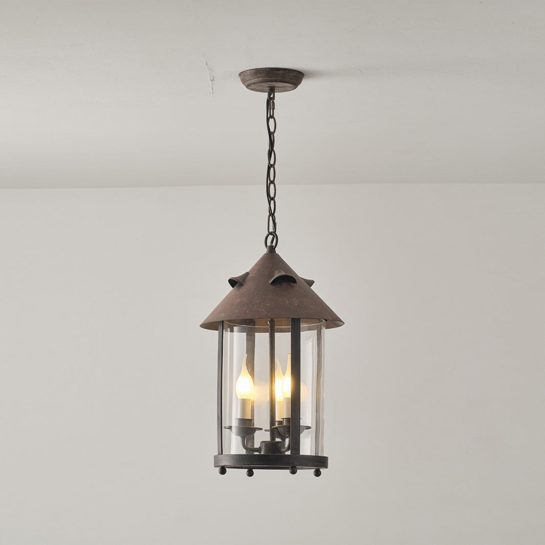Tinduvyh Vintage Industrial Glass Lantern Pendant Lamp - Letslighting