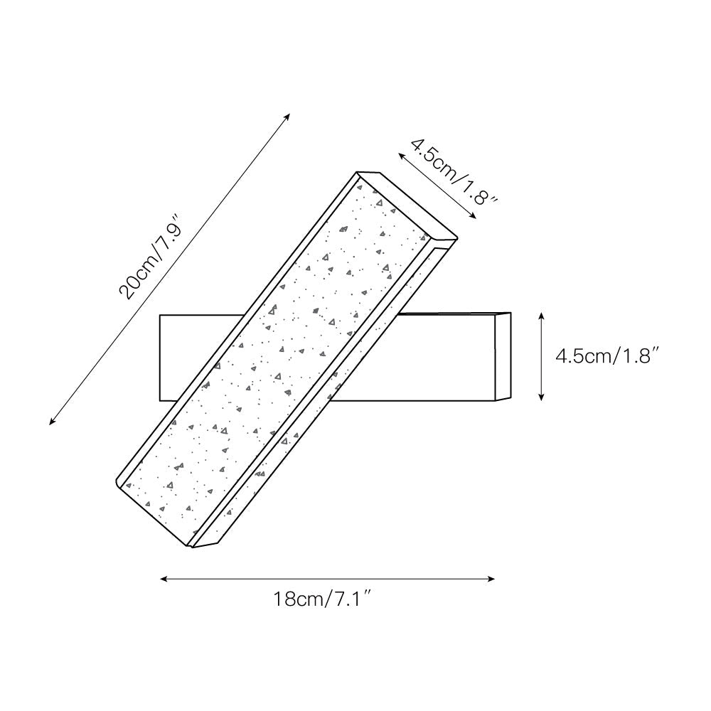Ostruvyo Linear Walnut Travertine Wall Lamp - Letslighting
