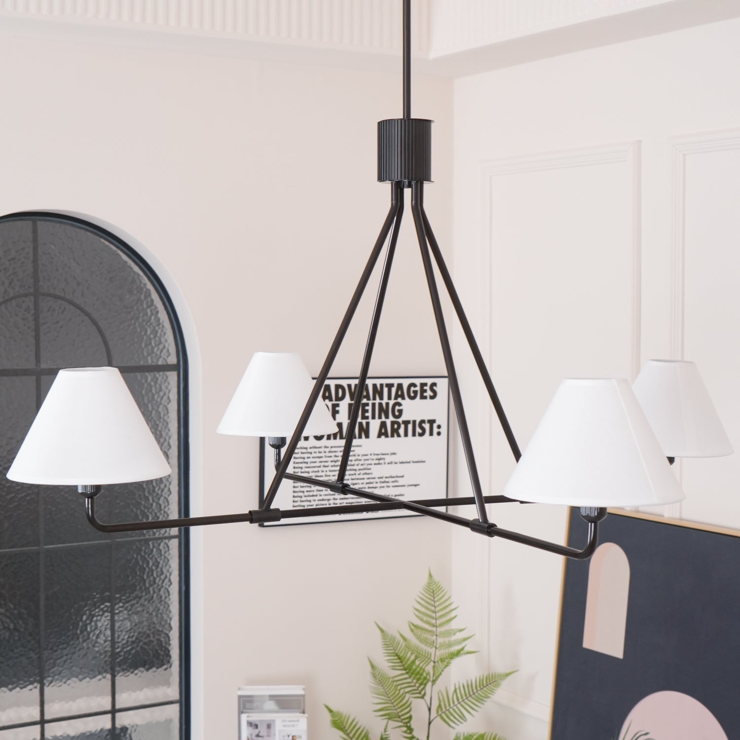 Ornuvyh Vintage Industrial Fabric Chandelier - Letslighting