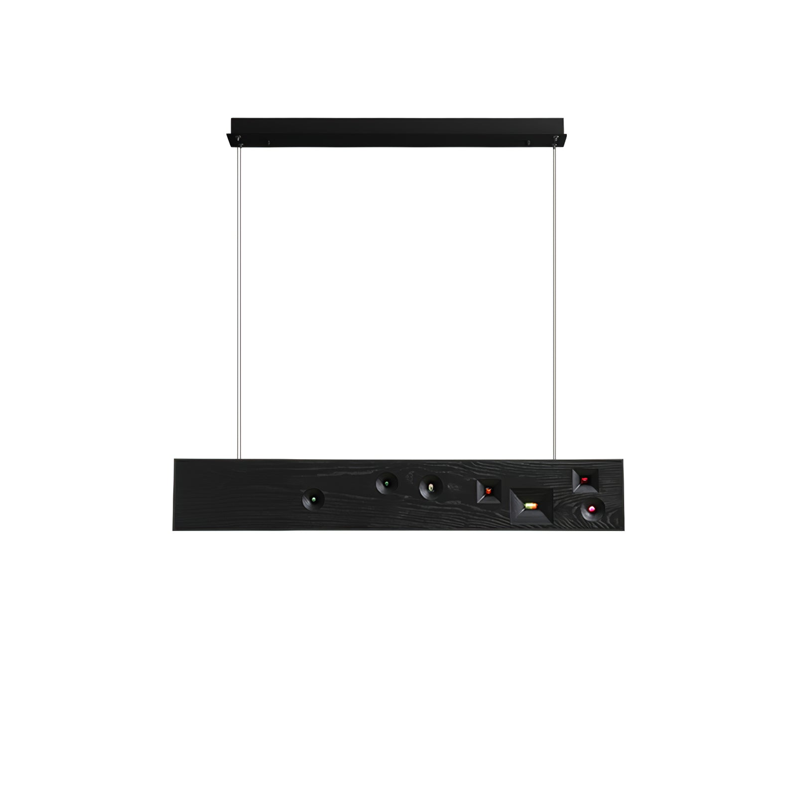 Lustra Pendant Light Wood Gemstone Linear LED - Letslighting