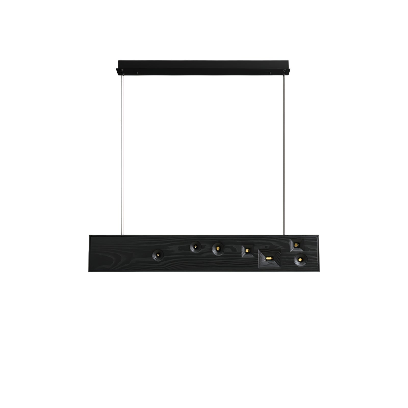 Lustra Pendant Light Wood Gemstone Linear LED - Letslighting