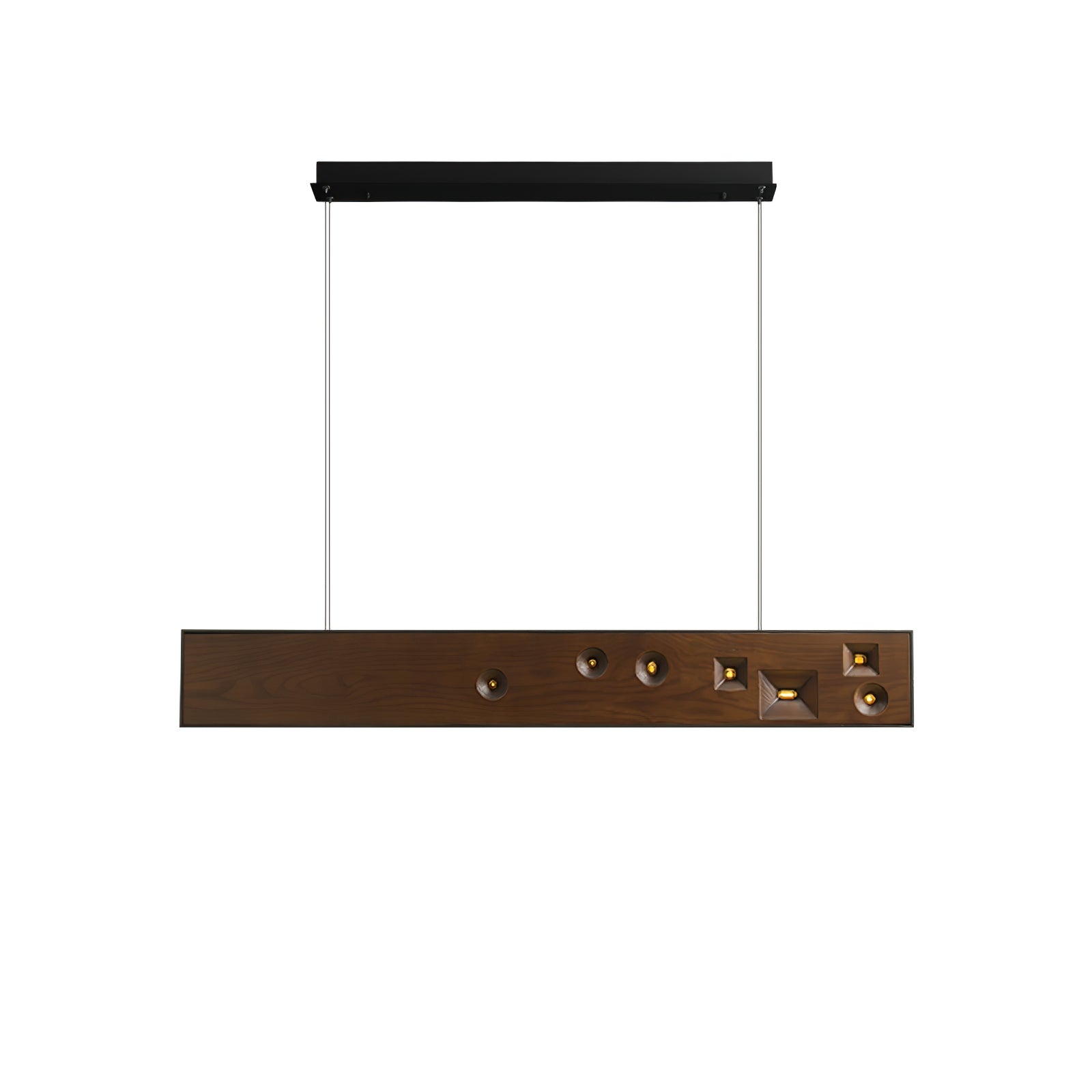 Lustra Pendant Light Wood Gemstone Linear LED - Letslighting