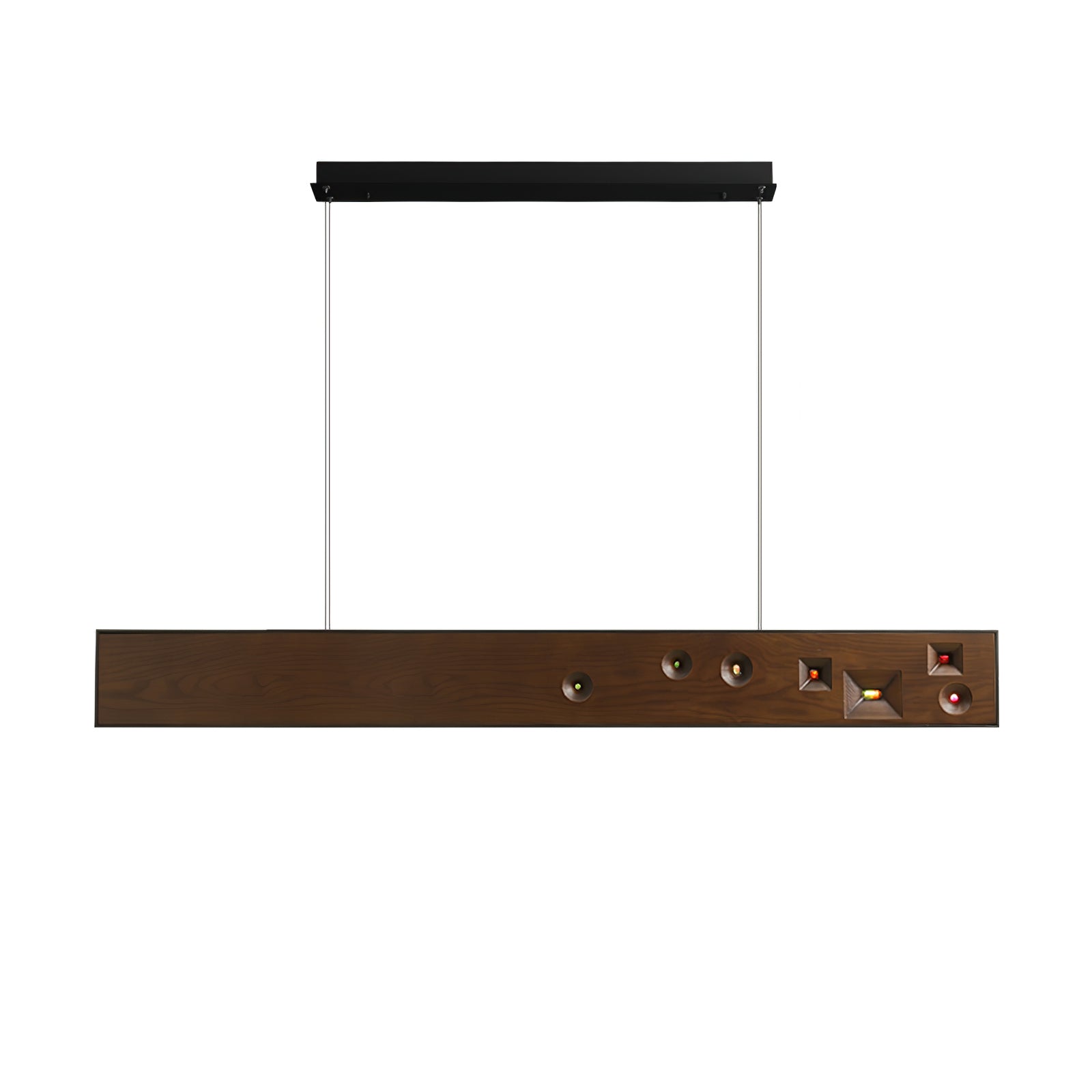 Lustra Pendant Light Wood Gemstone Linear LED - Letslighting