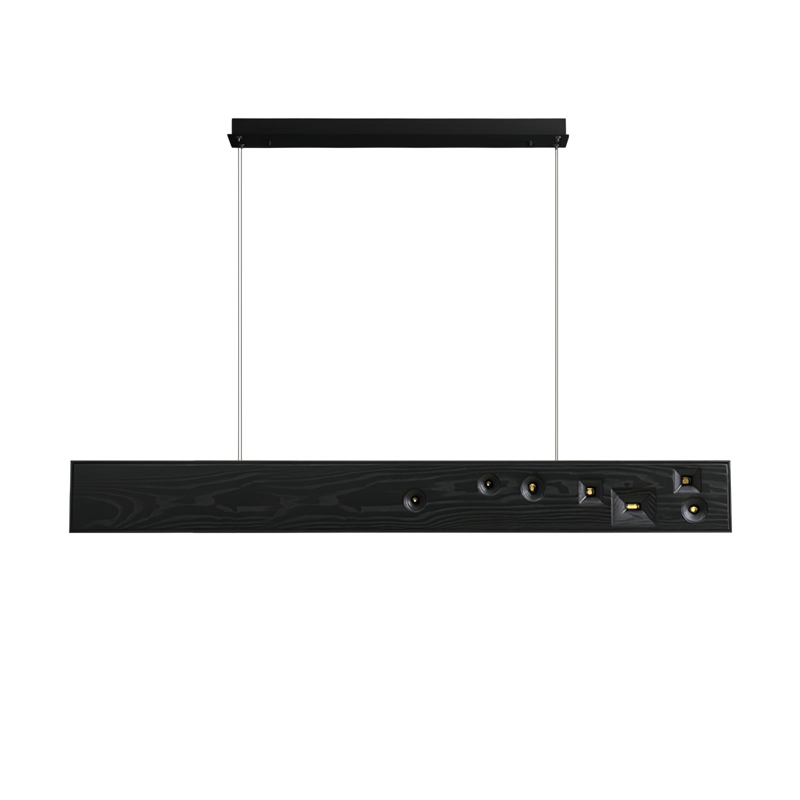 Lustra Pendant Light Wood Gemstone Linear LED - Letslighting