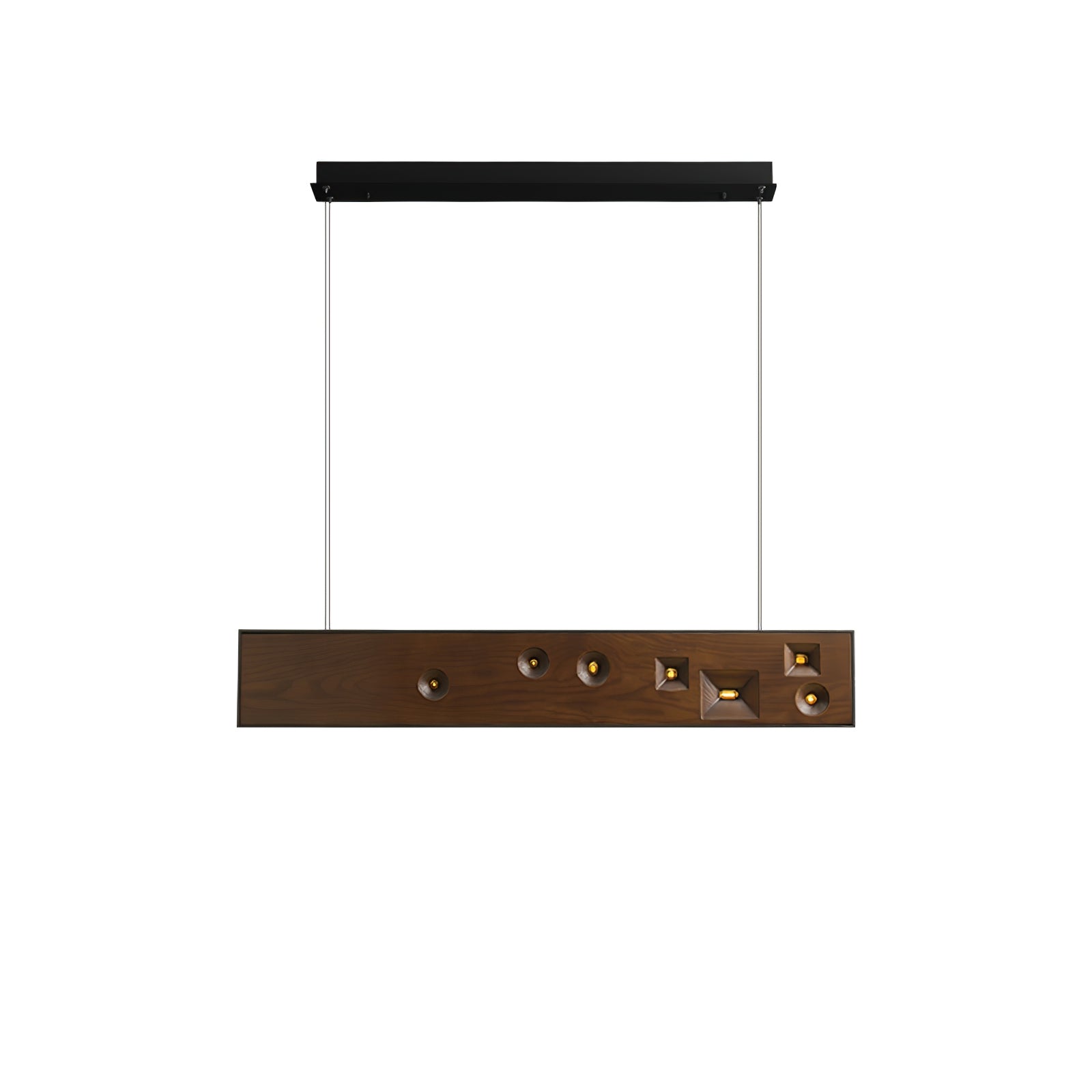 Lustra Pendant Light Wood Gemstone Linear LED - Letslighting