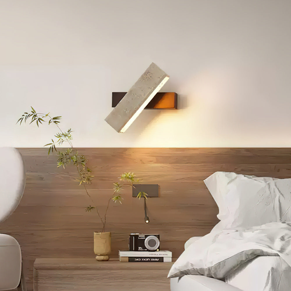 Ostruvyo Linear Walnut Travertine Wall Lamp - Letslighting