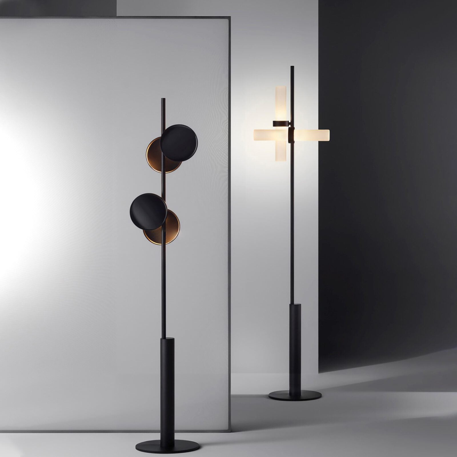Duoen Black Acrylic Floor Lamp - Letslighting
