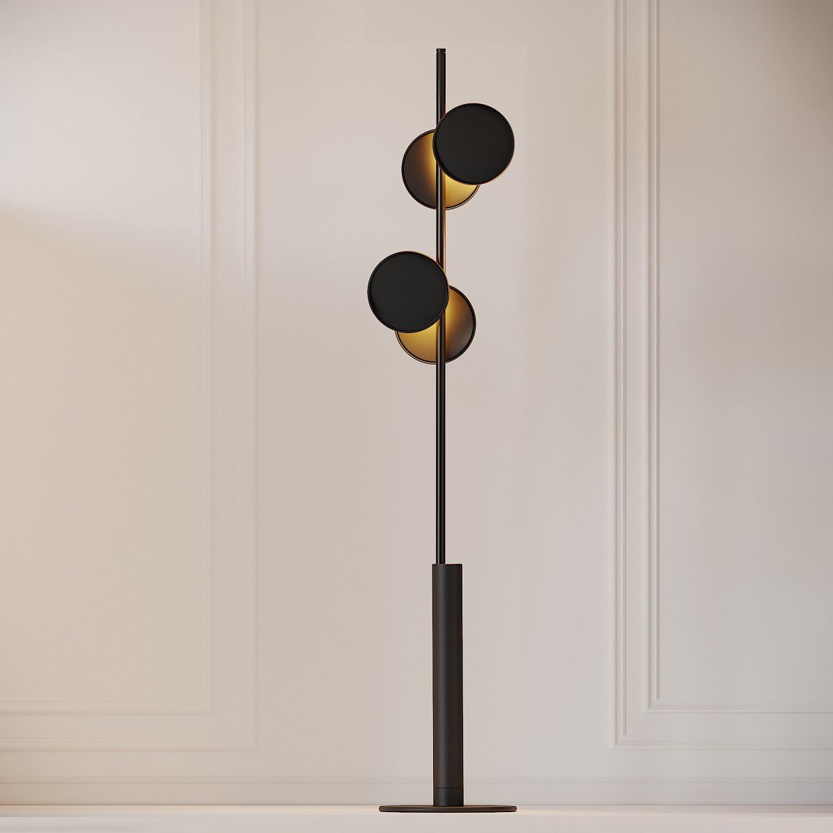 Duoen Black Acrylic Floor Lamp - Letslighting