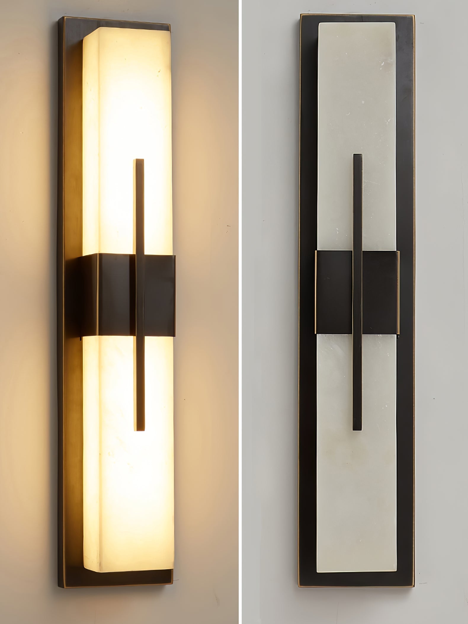 Lylirel Rectangular Alabaster Wall Light