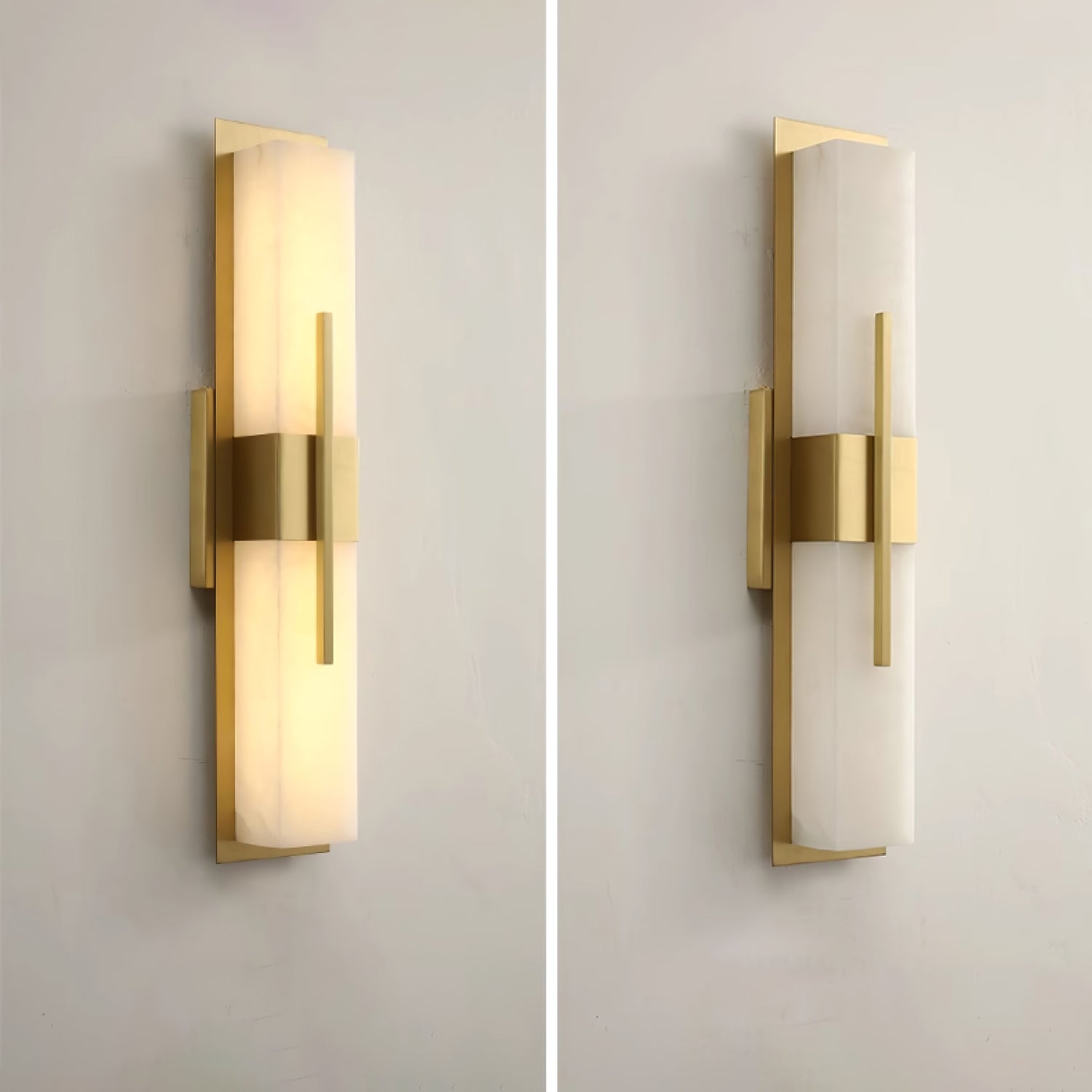 Lylirel Rectangular Alabaster Wall Light
