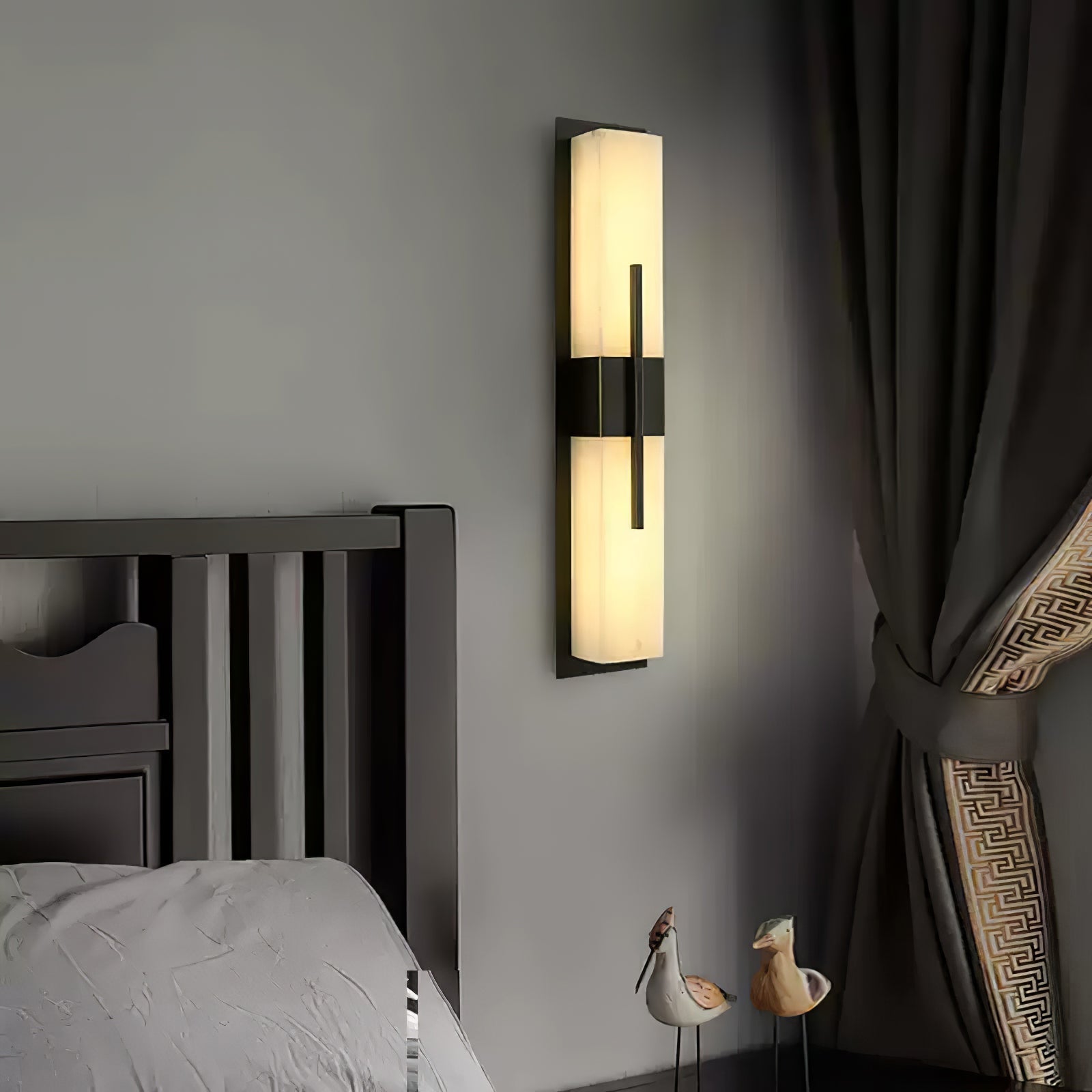 Lylirel Rectangular Alabaster Wall Light