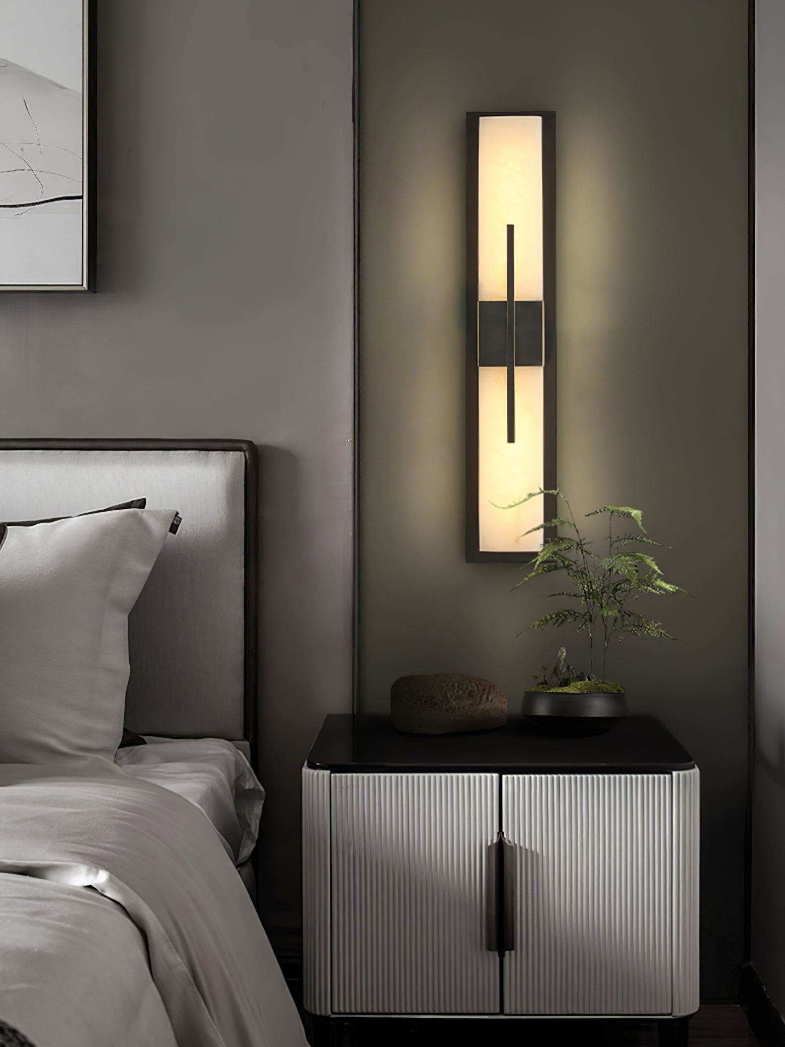 Lylirel Rectangular Alabaster Wall Light