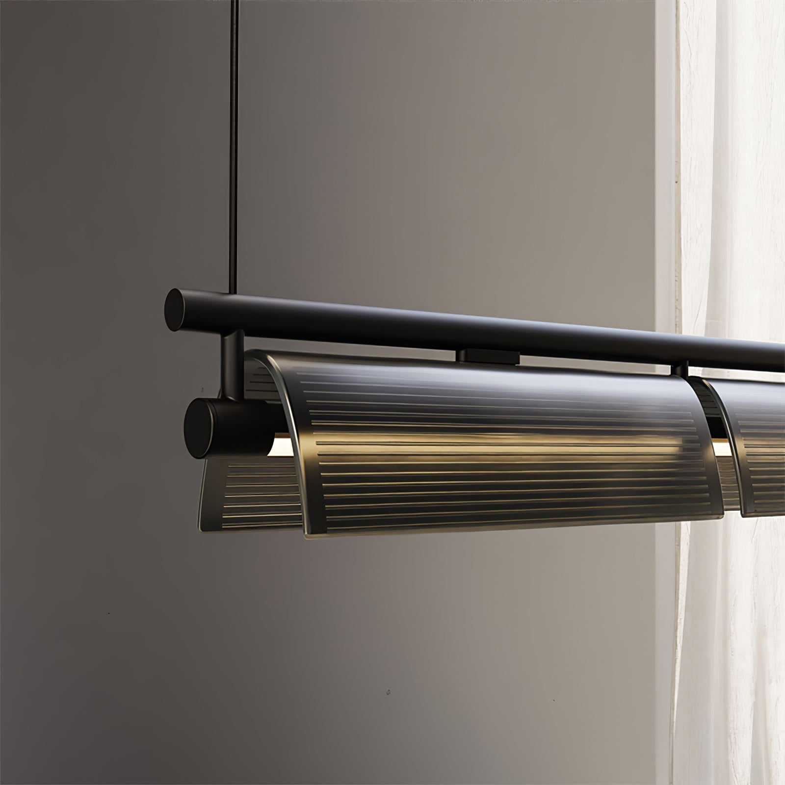 Lustra Chandelier Smoky Glass Modern - Letslighting