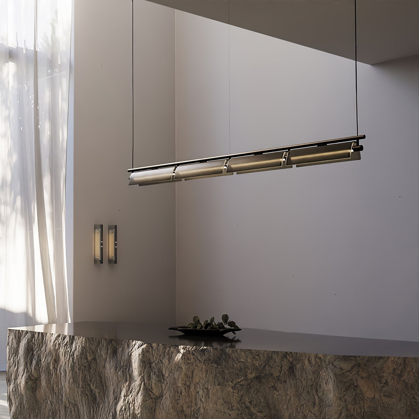 Lustra Chandelier Smoky Glass Modern - Letslighting